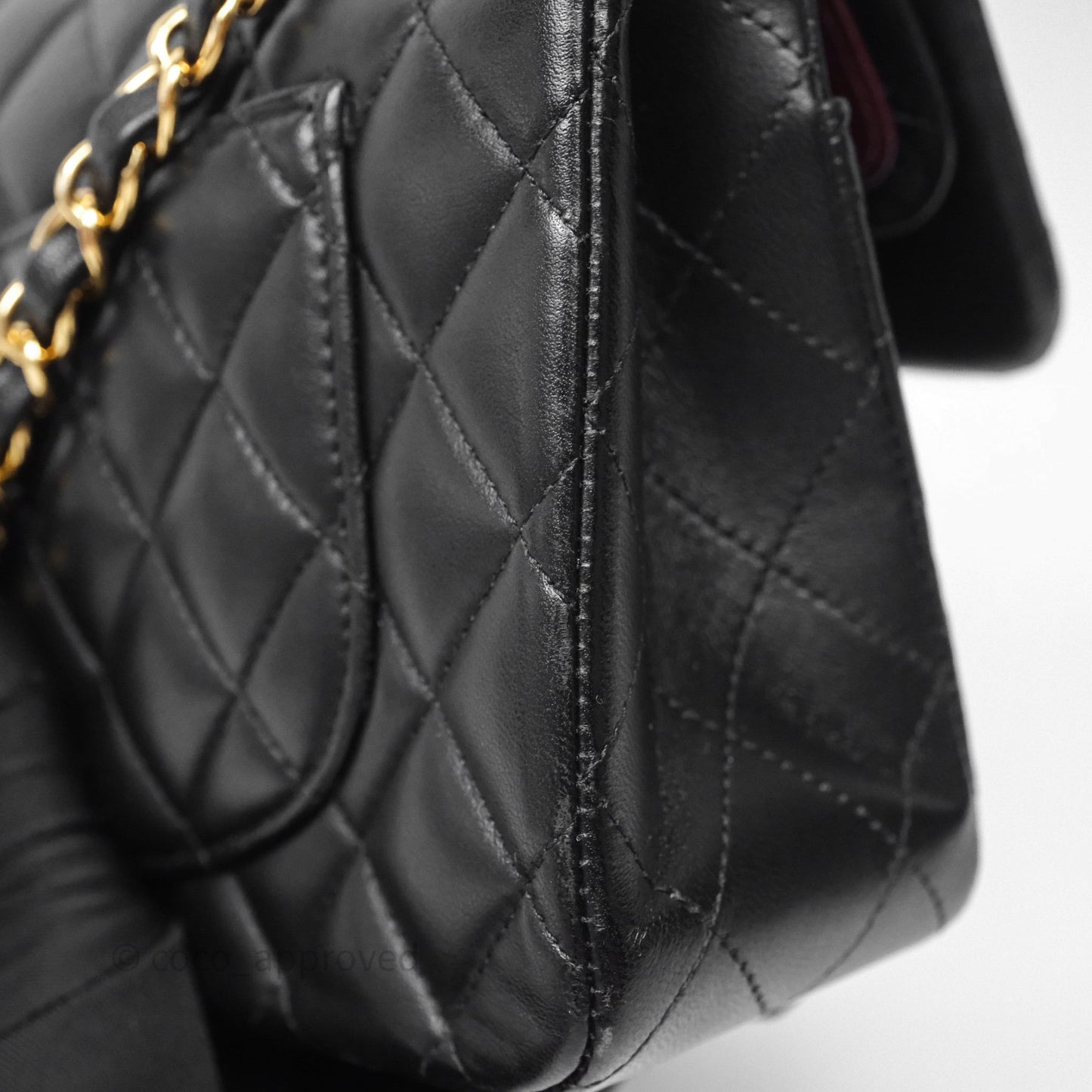 Chanel Small Classic Flap Quilted Black Lambskin Gold Hardware