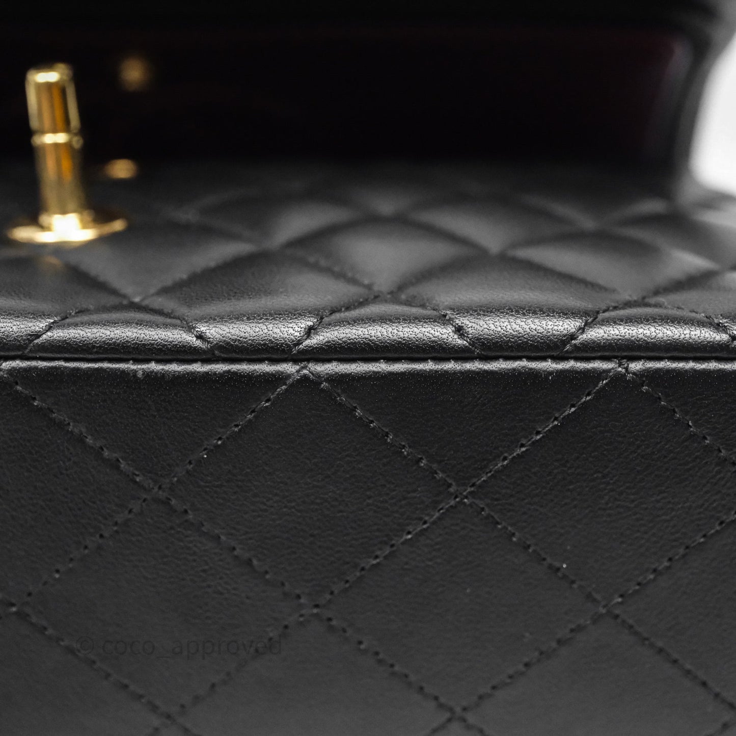 Chanel Small Classic Flap Quilted Black Lambskin Gold Hardware