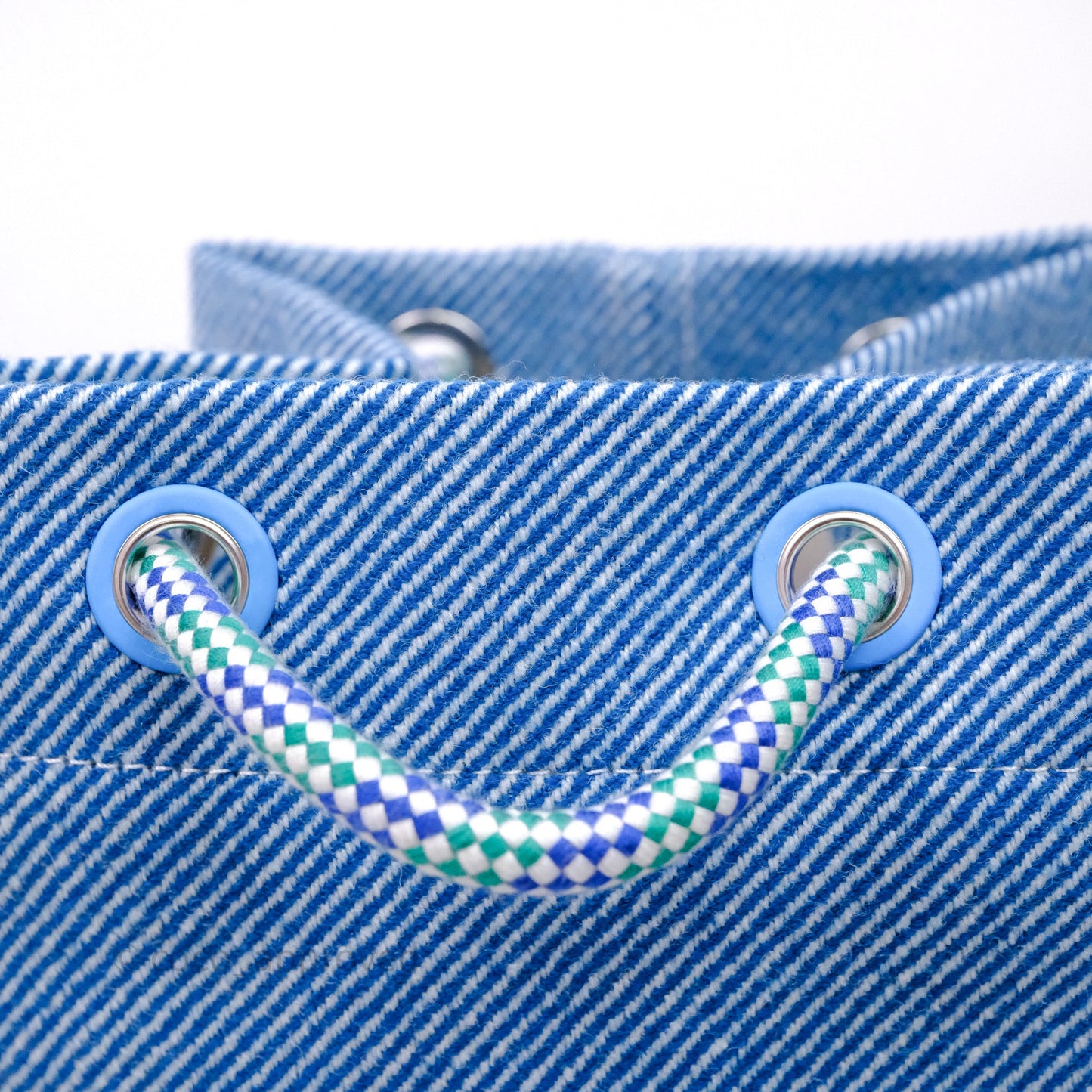 Hermes Les Cabanes Duffle Bag 7F Bleu Paon