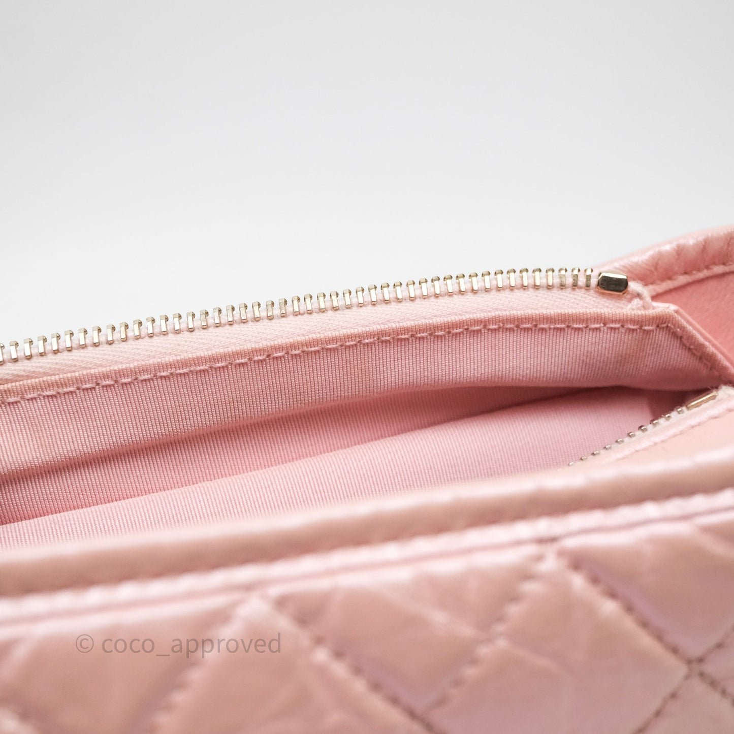 Chanel Small Gabrielle Hobo Iridescent Pink Aged Calfskin Mixed Hardware