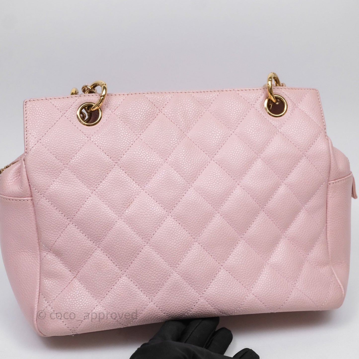 Chanel PTT Petite Timeless Shopping Tote Bag Pink Caviar Gold Hardware