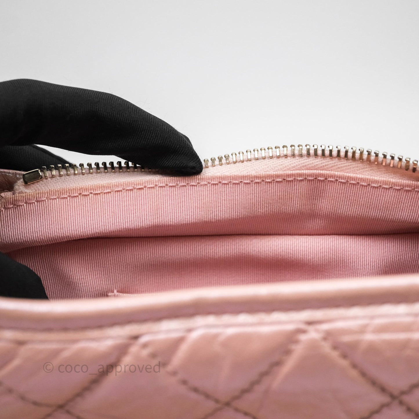 Chanel Small Gabrielle Hobo Iridescent Pink Aged Calfskin Mixed Hardware