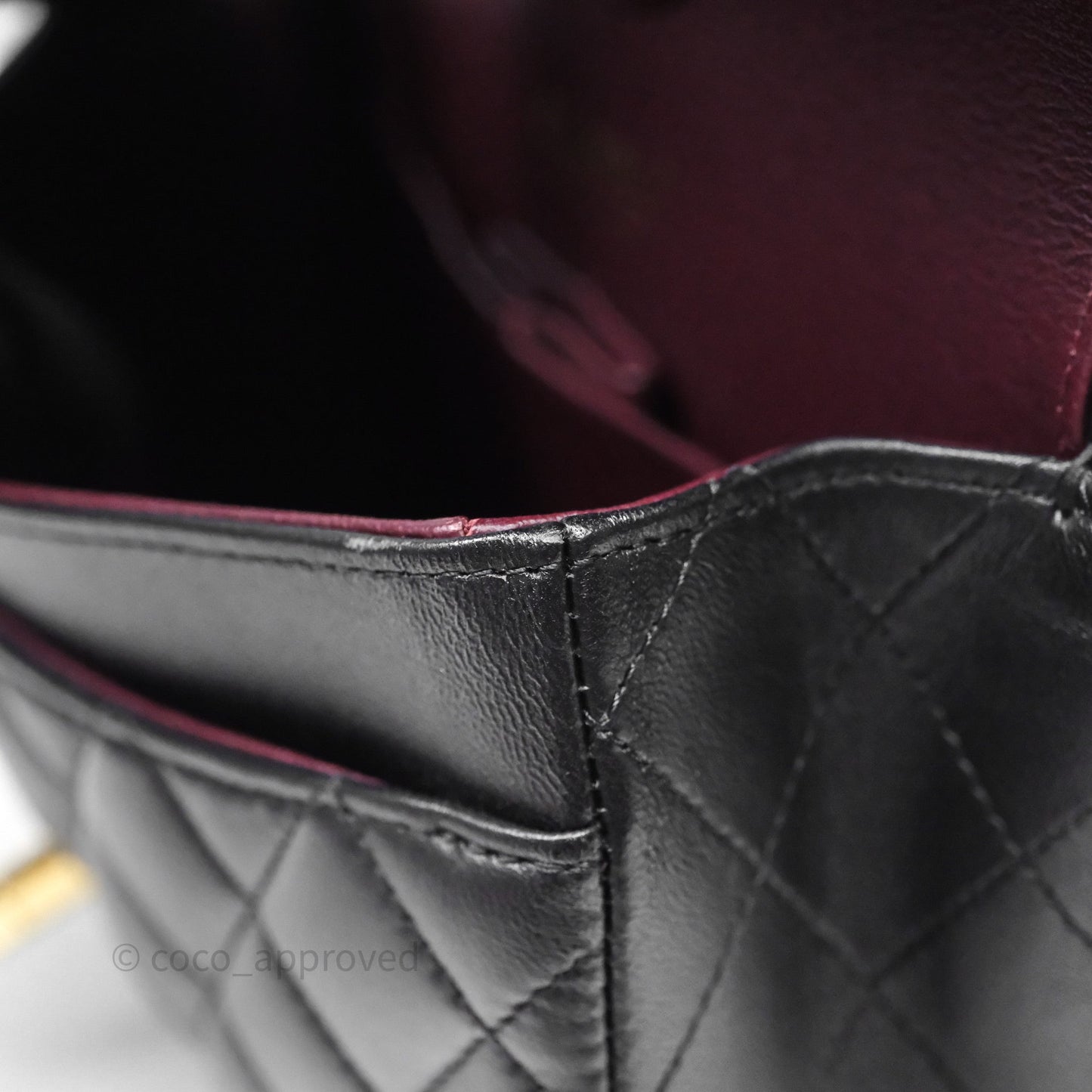 Chanel Small Classic Flap Quilted Black Lambskin Gold Hardware