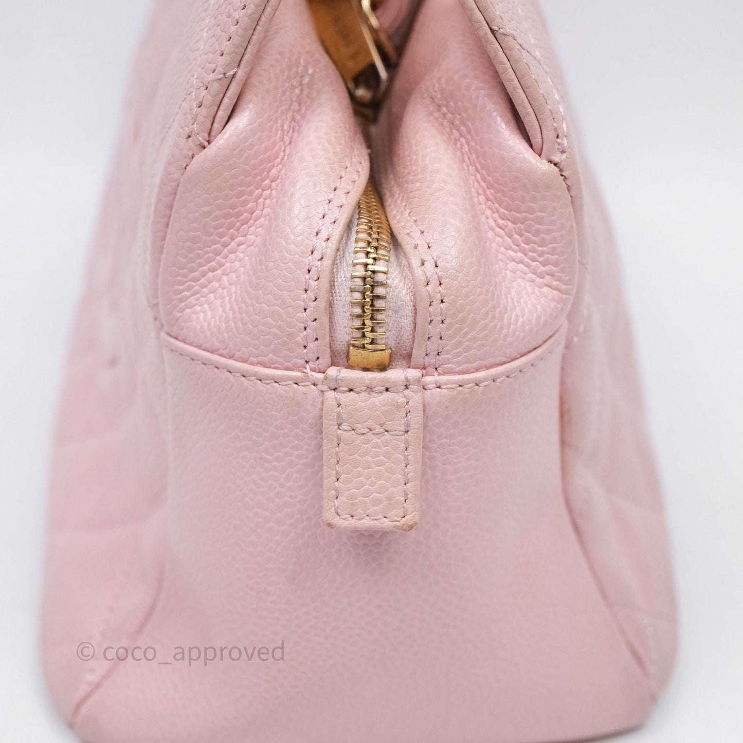 Chanel PTT Petite Timeless Shopping Tote Bag Pink Caviar Gold Hardware
