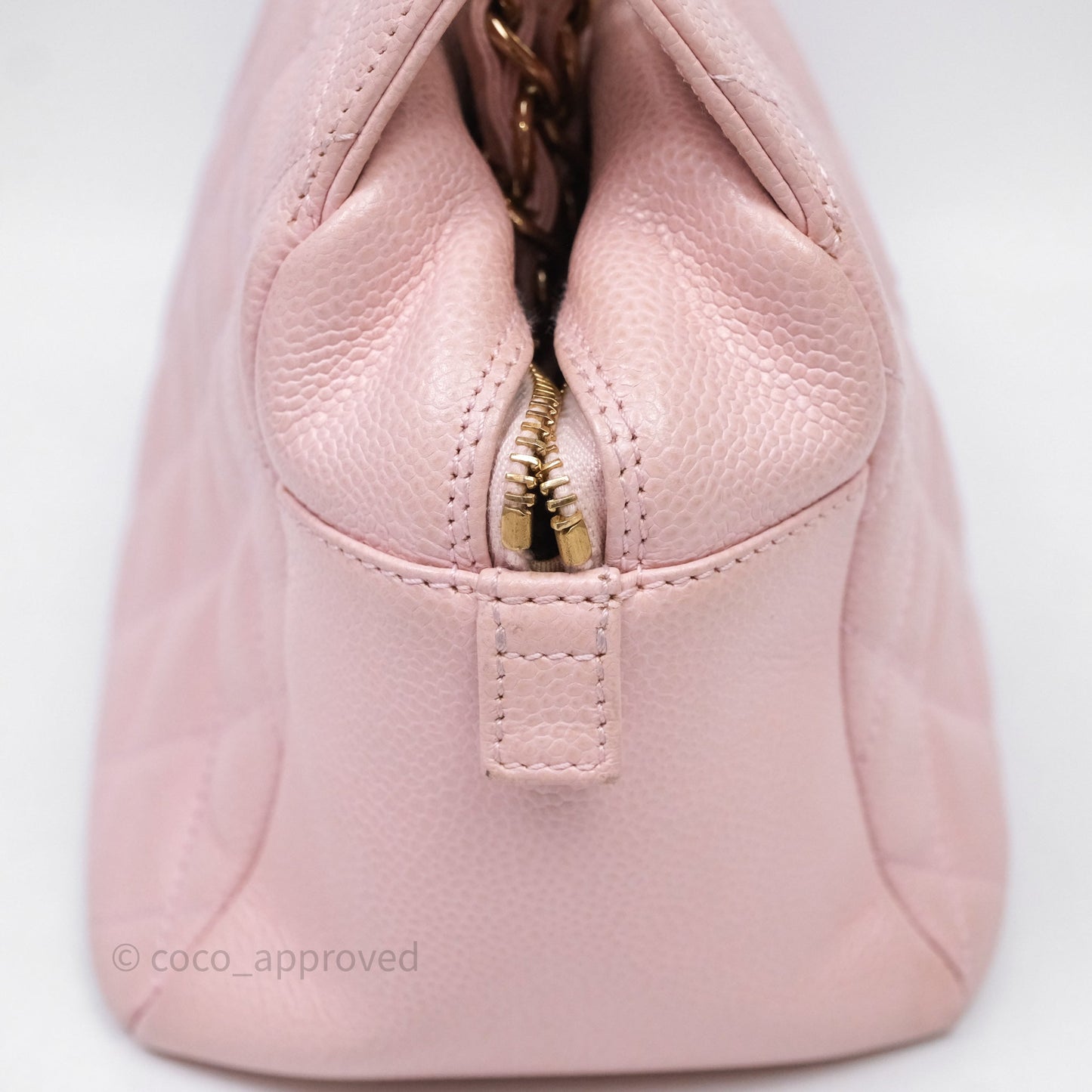 Chanel PTT Petite Timeless Shopping Tote Bag Pink Caviar Gold Hardware
