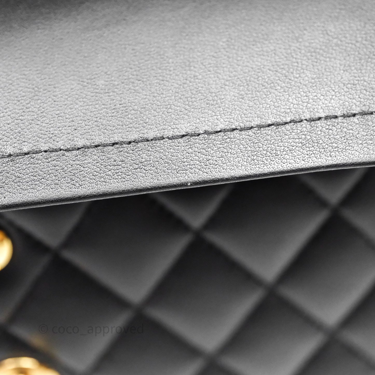 Chanel Small Classic Flap Quilted Black Lambskin Gold Hardware