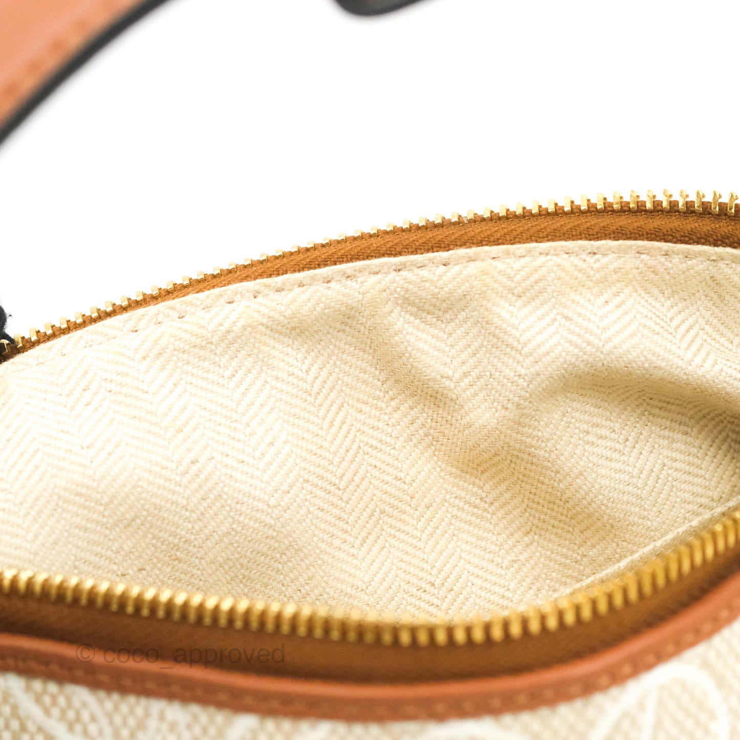 Loewe Small Cubi bag in Anagram Jacquard & Calfskin Ecru/Tan