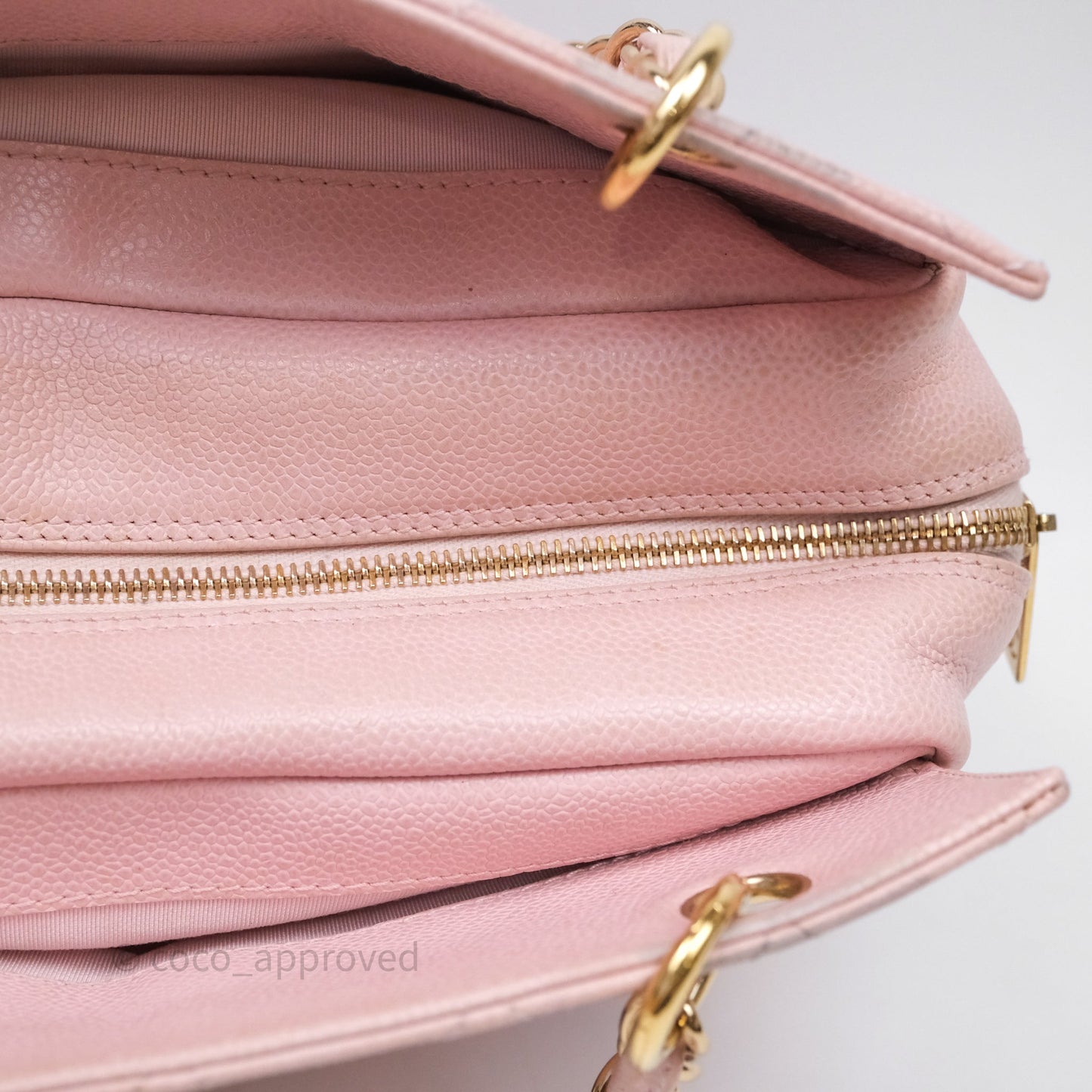 Chanel PTT Petite Timeless Shopping Tote Bag Pink Caviar Gold Hardware