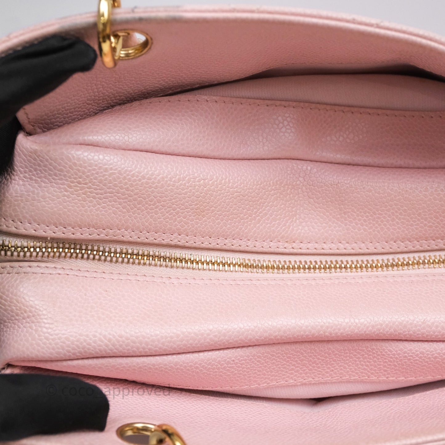 Chanel PTT Petite Timeless Shopping Tote Bag Pink Caviar Gold Hardware