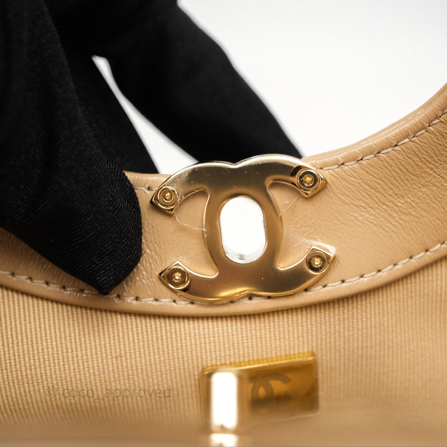 Chanel 31 Mini Beige Shiny Lambskin Gold Hardware