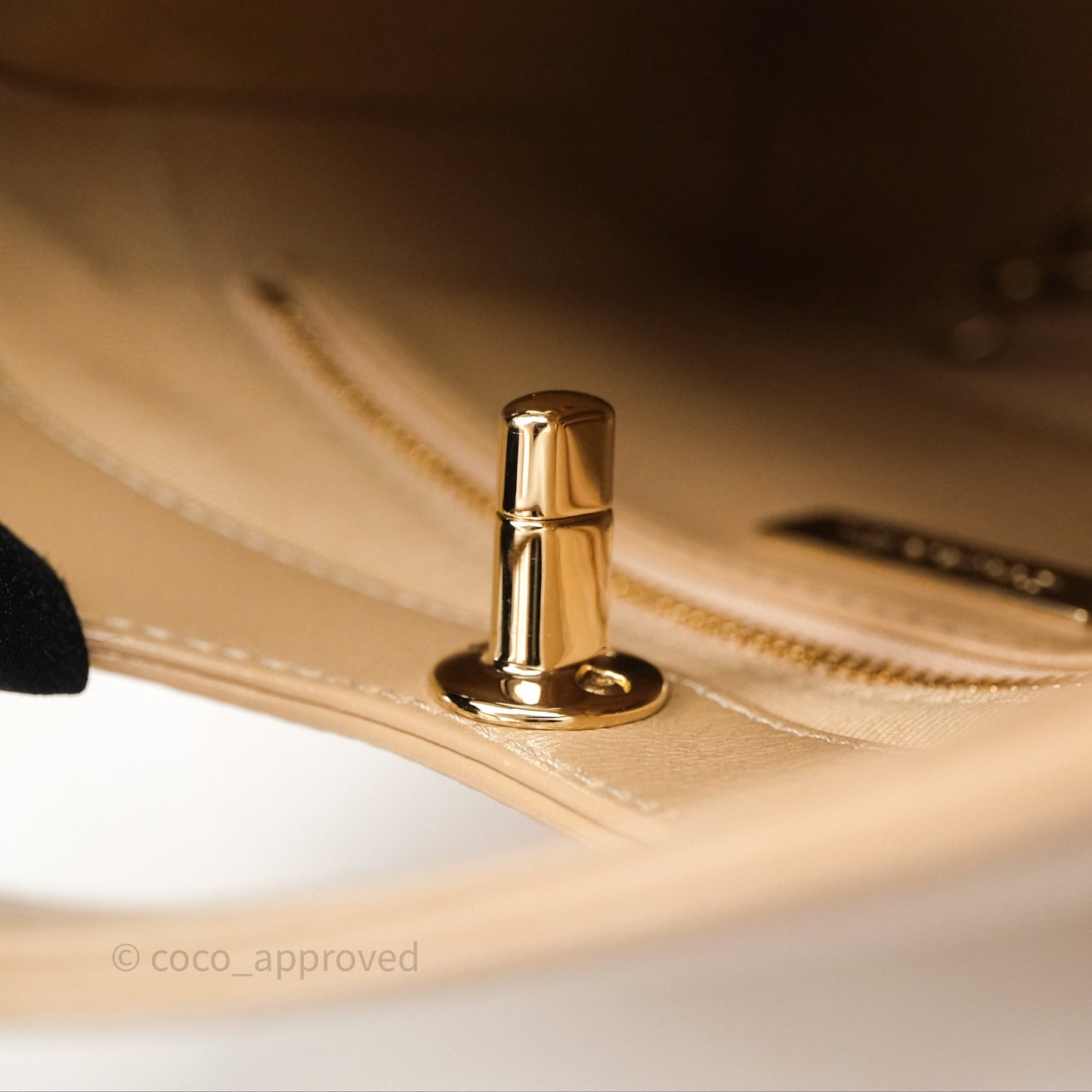 Chanel 31 Mini Beige Shiny Lambskin Gold Hardware