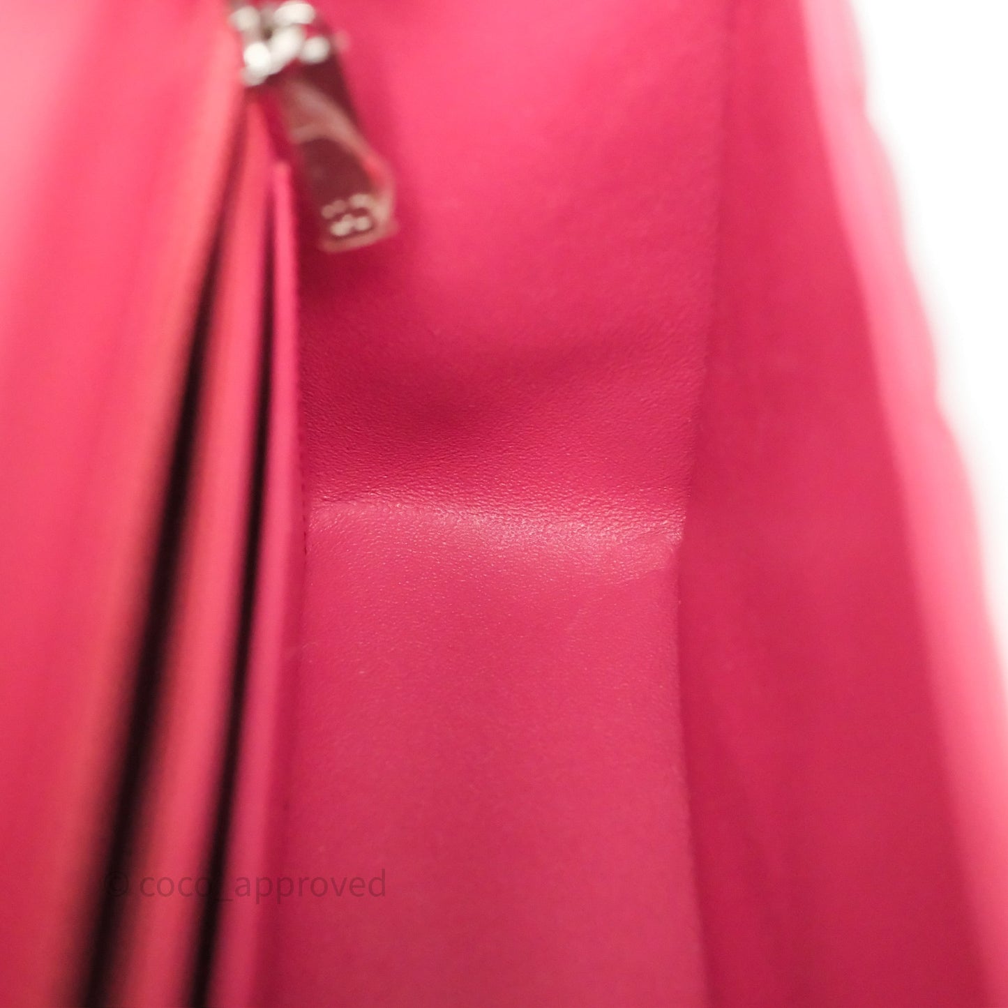 Chanel Quilted Mini Rectangular Dark Pink Lambskin Silver Hardware