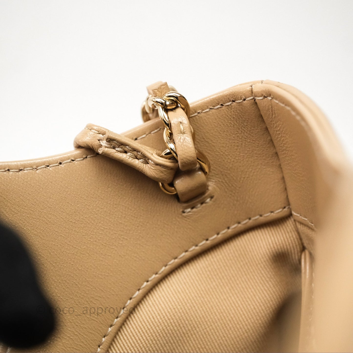 Chanel 31 Mini Beige Shiny Lambskin Gold Hardware
