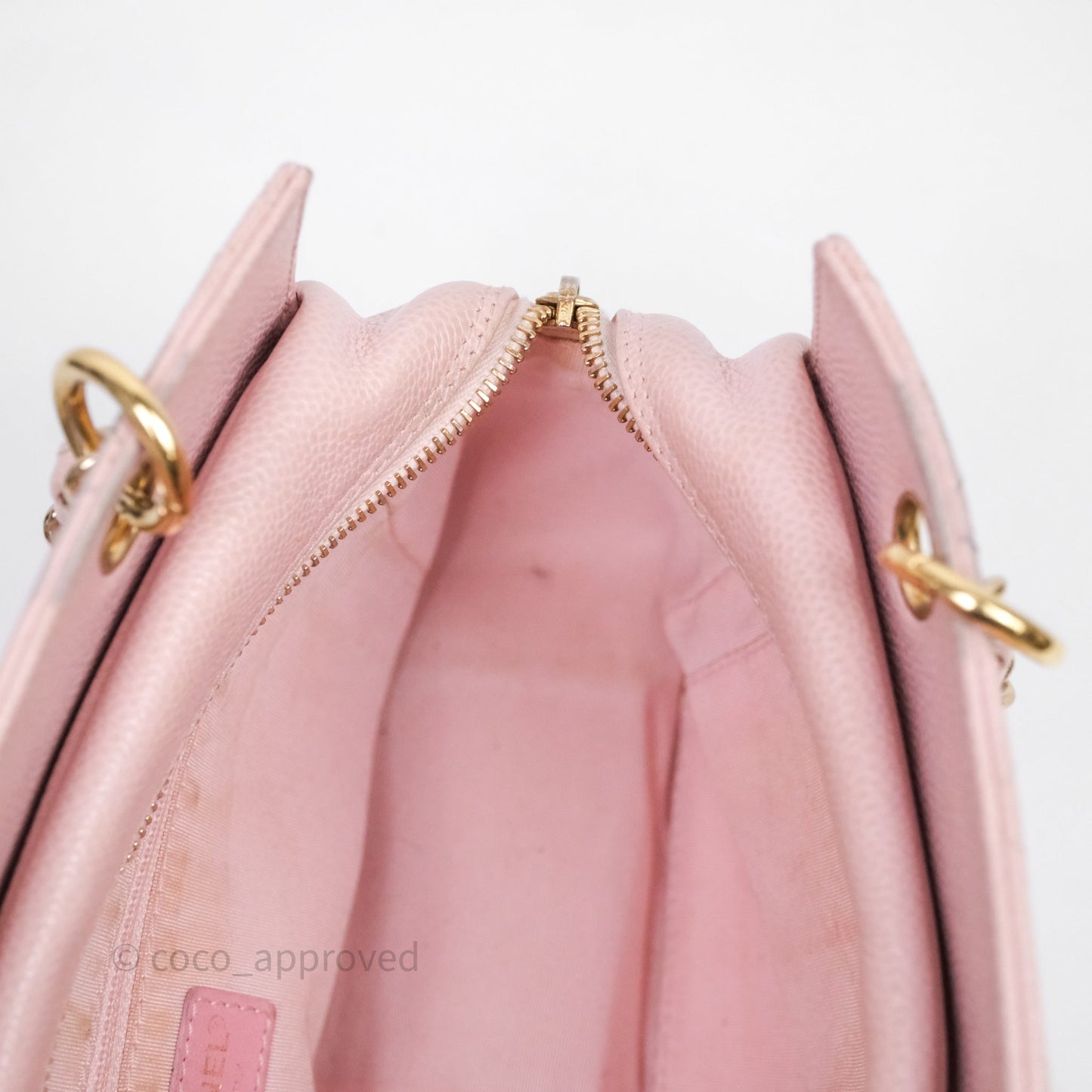 Chanel PTT Petite Timeless Shopping Tote Bag Pink Caviar Gold Hardware