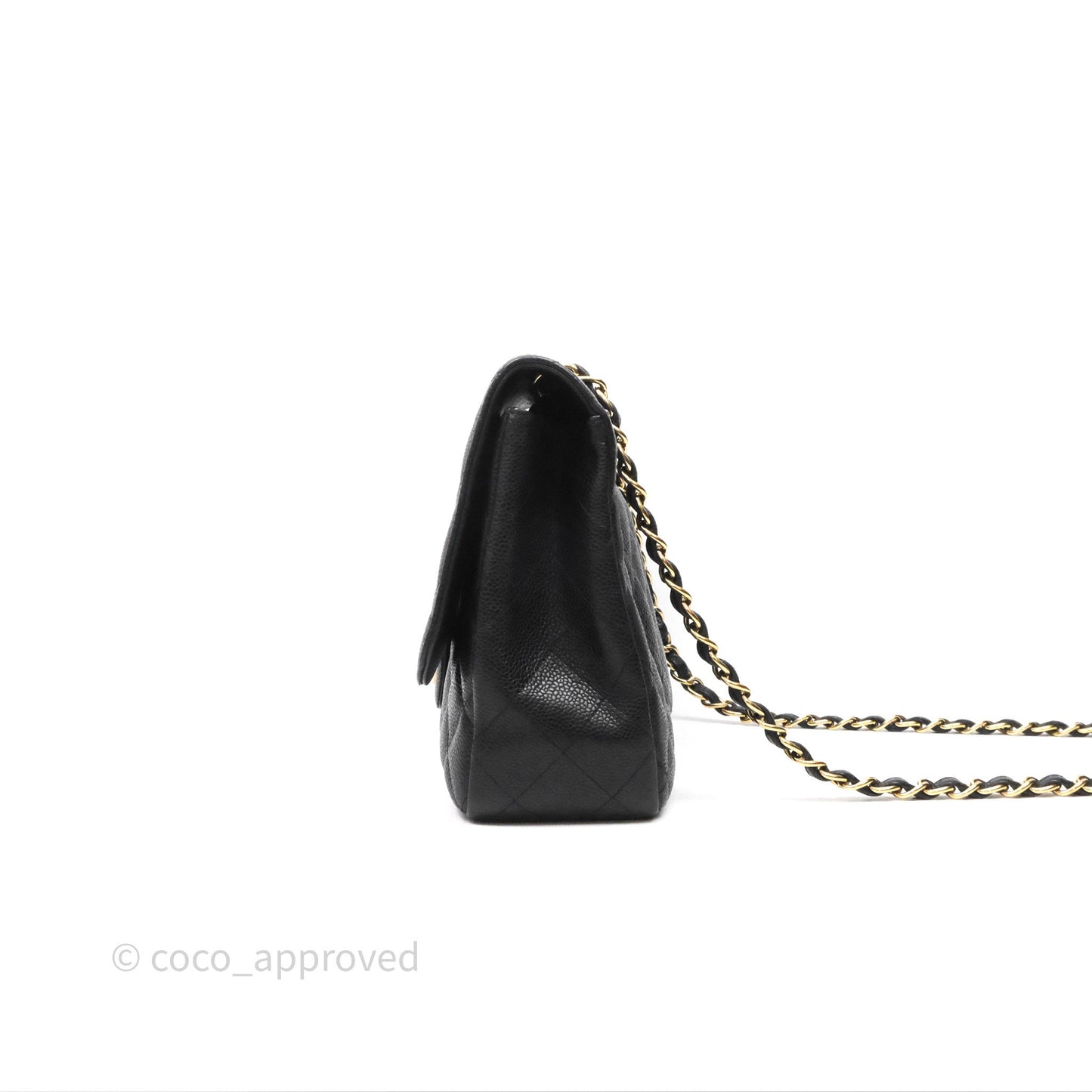 Chanel Jumbo Single Flap Black Caviar Gold Hardware⁣⁣