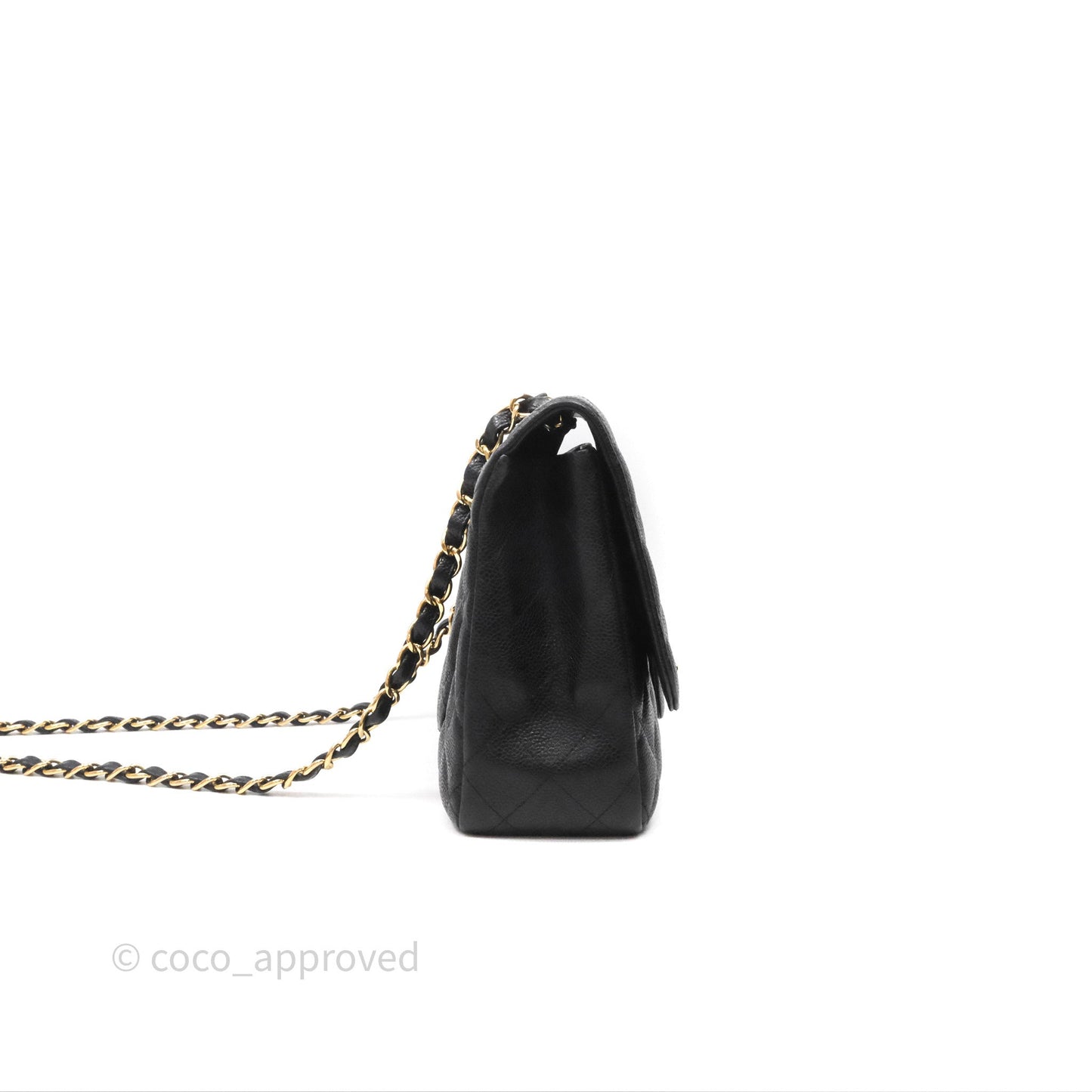 Chanel Jumbo Single Flap Black Caviar Gold Hardware⁣⁣