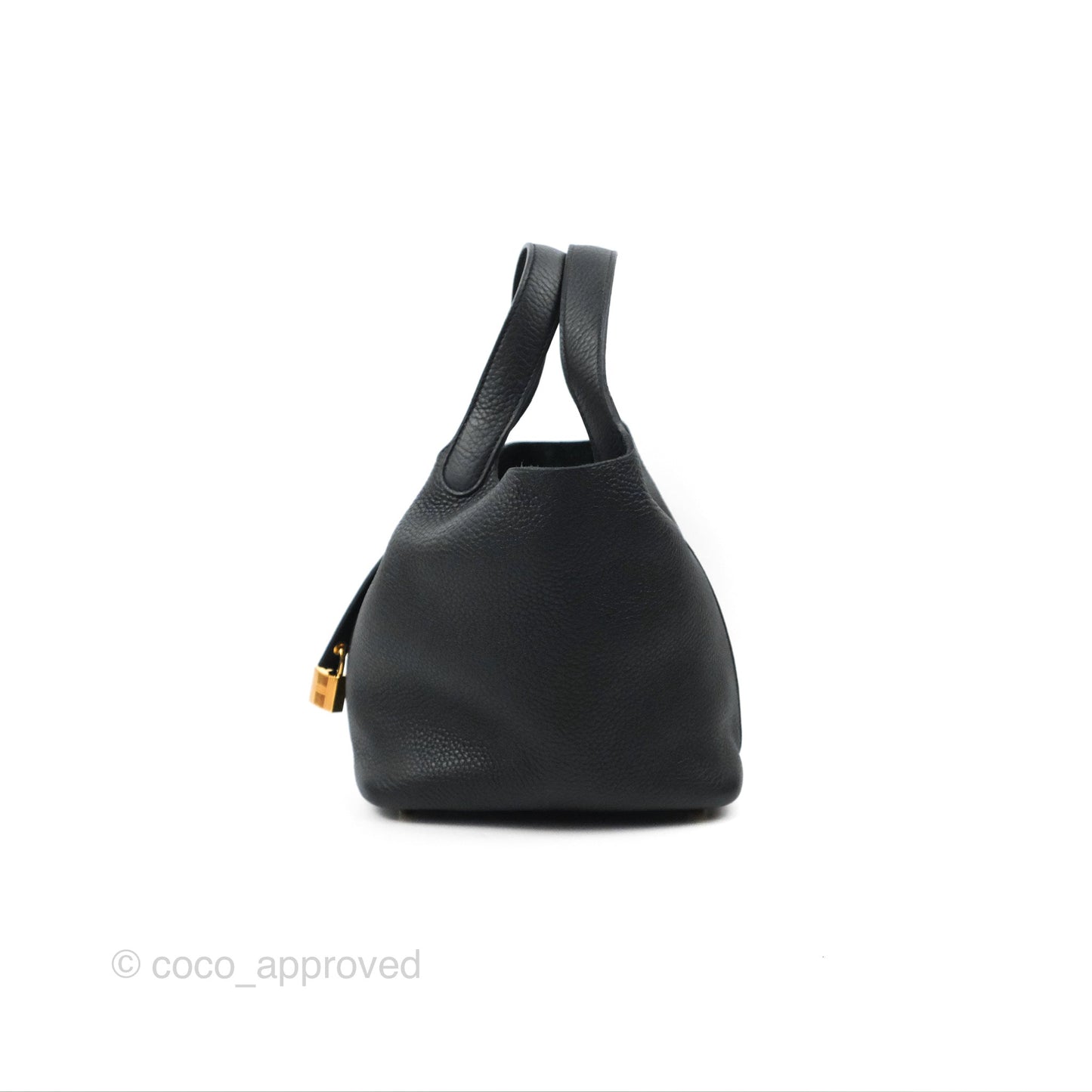 Hermès Picotin Lock 18 Black Taurillon Clemence Gold Hardware