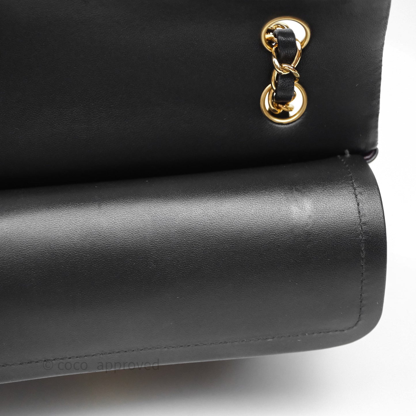 Chanel Small Classic Flap Quilted Black Lambskin Gold Hardware