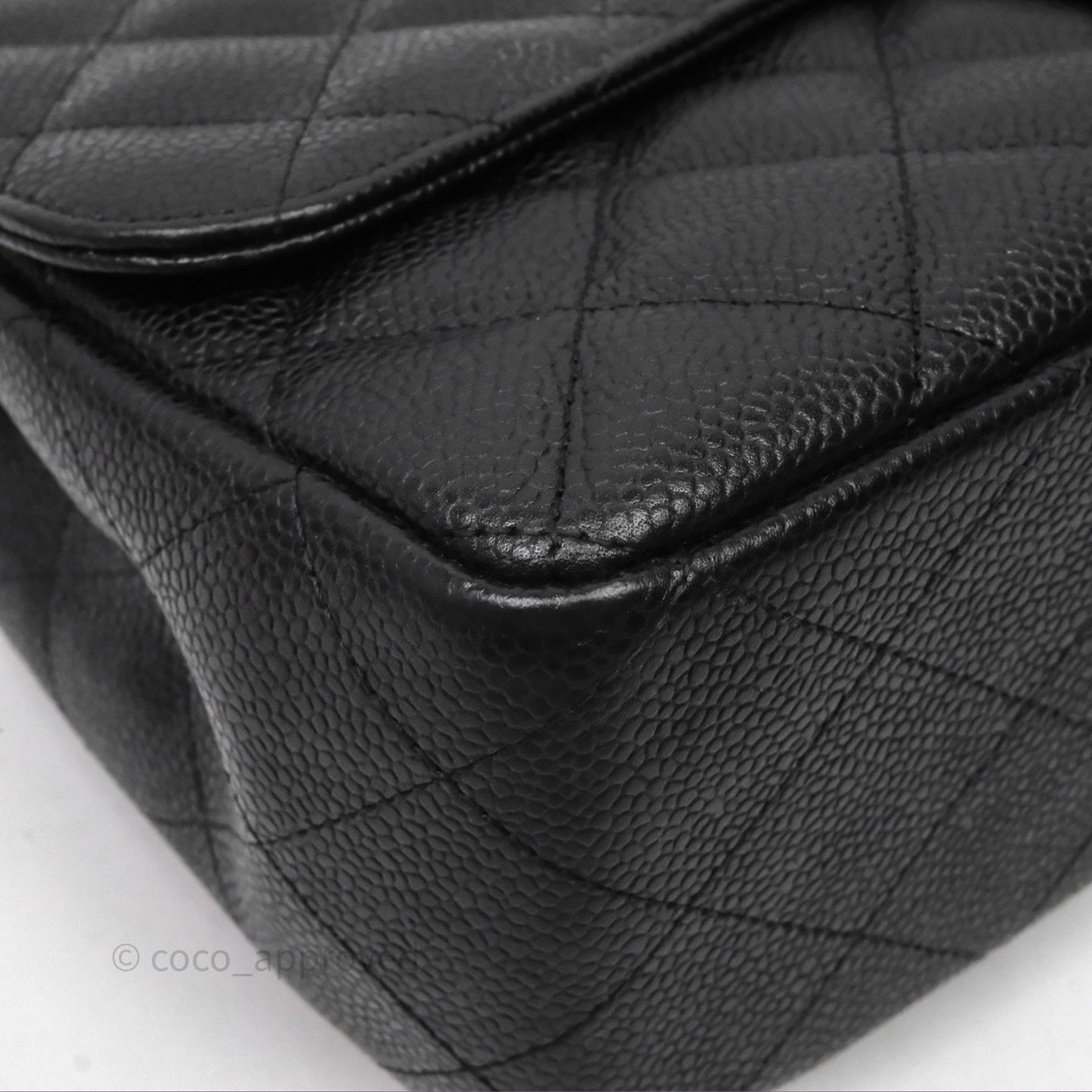 Chanel Jumbo Single Flap Black Caviar Gold Hardware⁣⁣