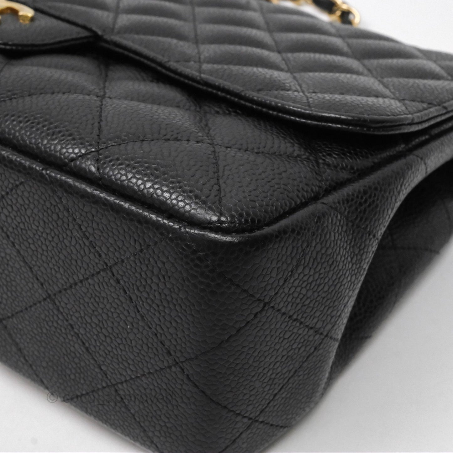 Chanel Jumbo Single Flap Black Caviar Gold Hardware⁣⁣