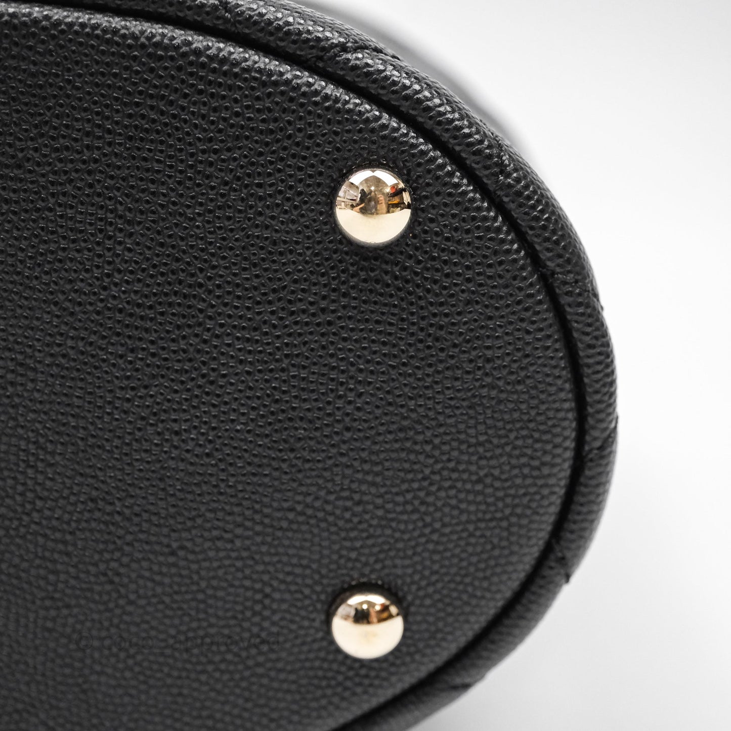 Chanel Quilted Top Handle Vanity Case Black Caviar Gold Hardware