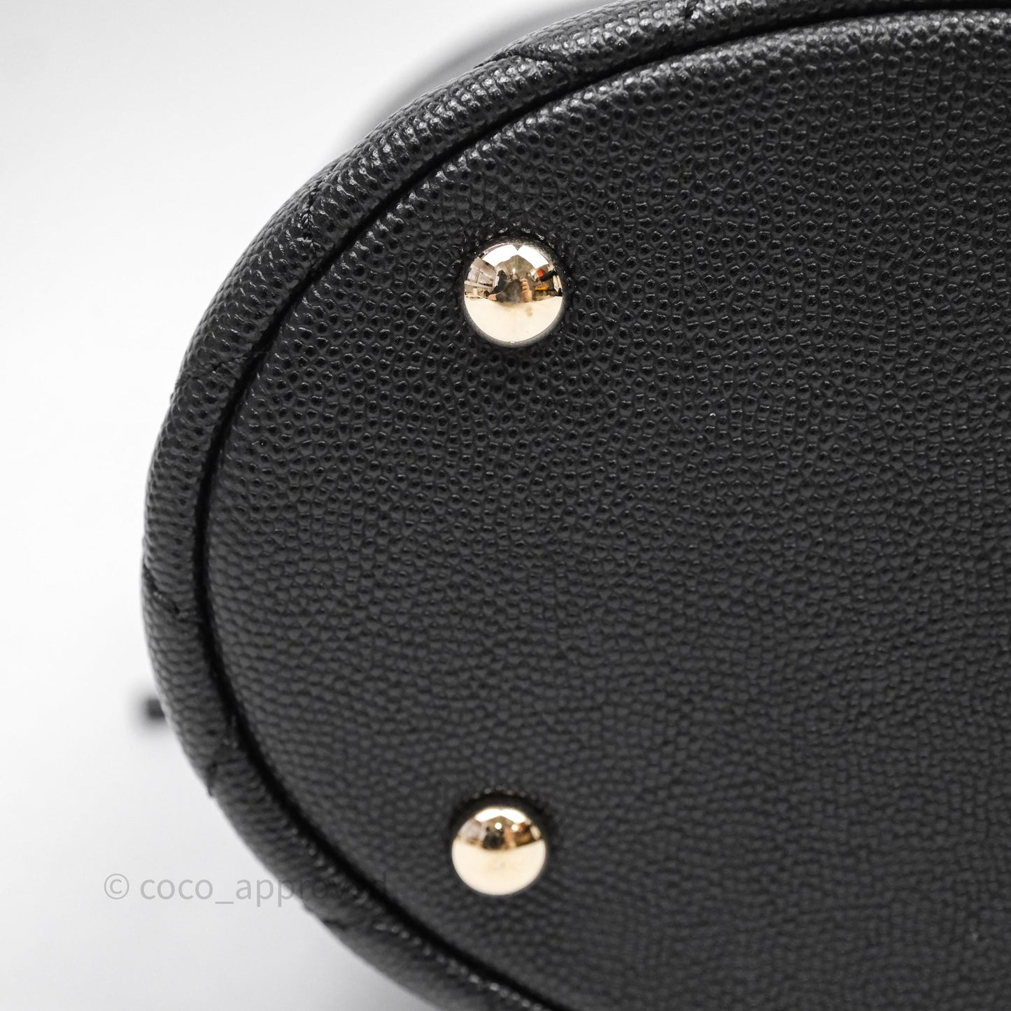Chanel Quilted Top Handle Vanity Case Black Caviar Gold Hardware
