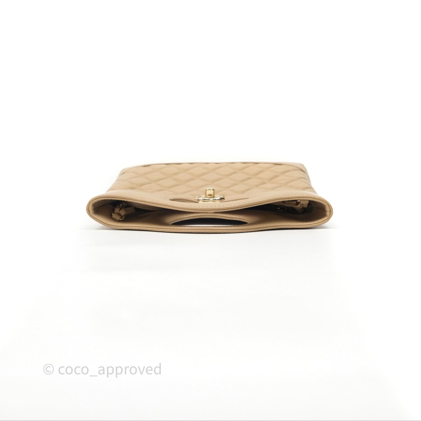 Chanel 31 Mini Beige Shiny Lambskin Gold Hardware