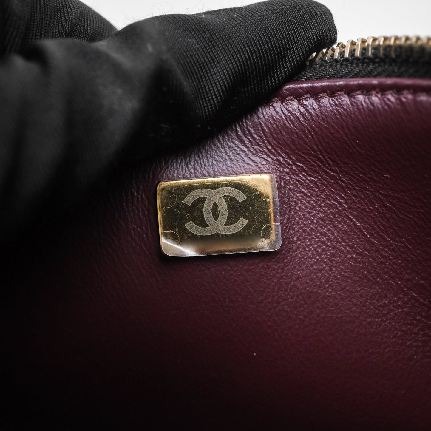 Chanel Quilted Top Handle Vanity Case Black Caviar Gold Hardware