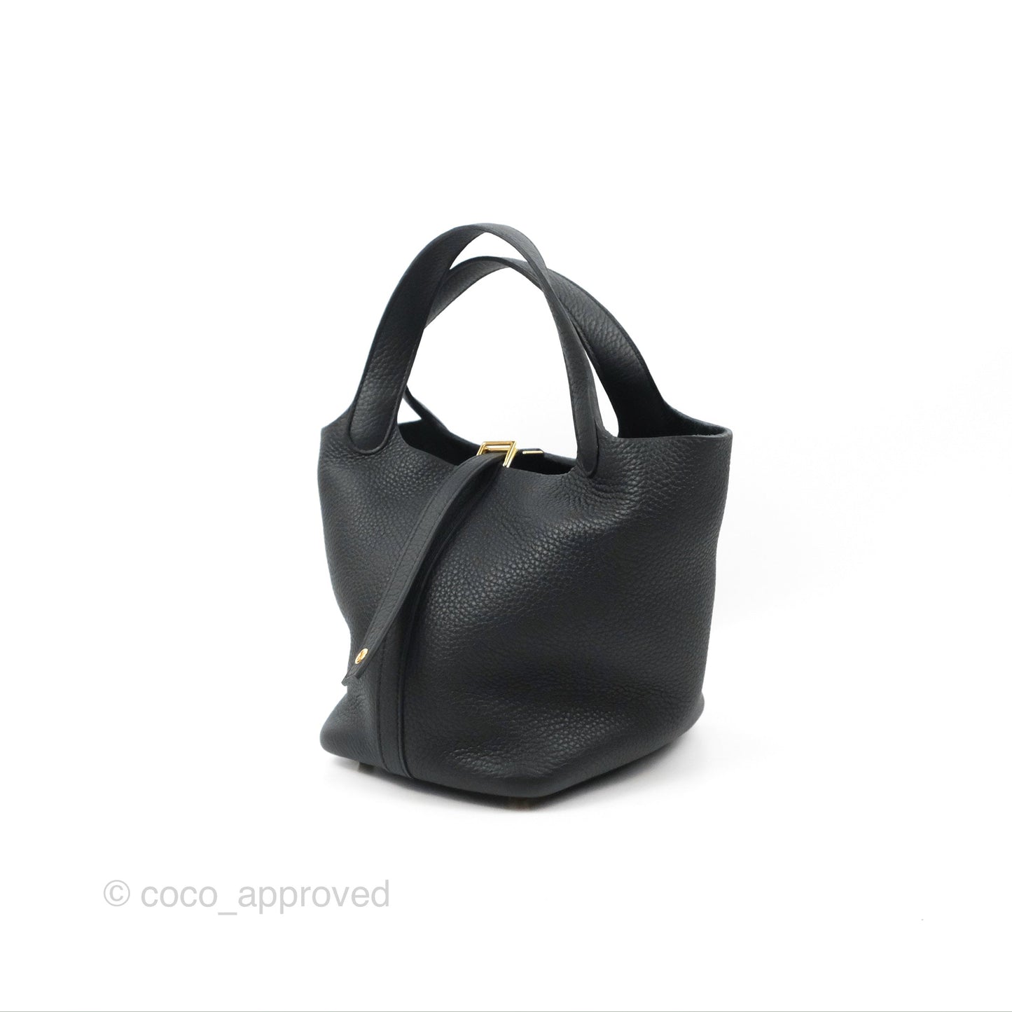 Hermès Picotin Lock 18 Black Taurillon Clemence Gold Hardware