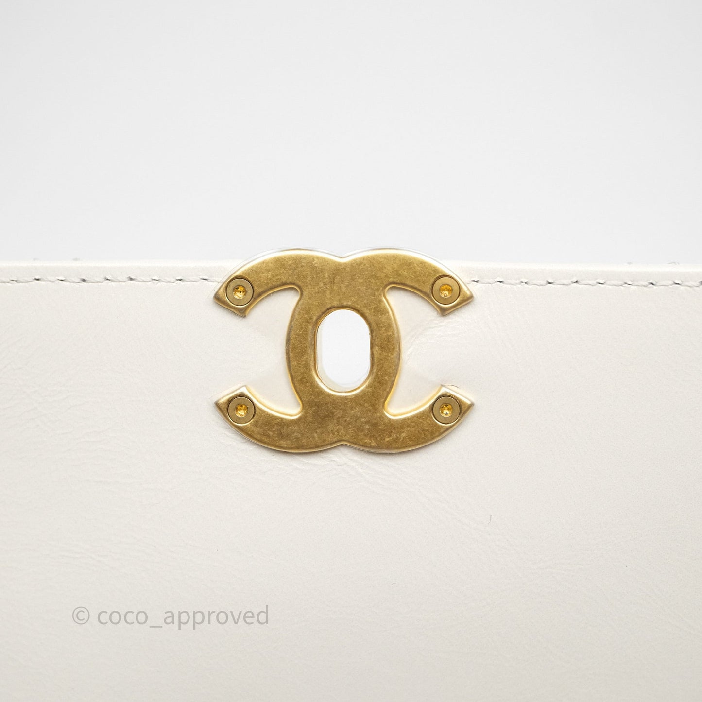Chanel Quilted Mini Perfect Fit Adjustable White Calfskin Gold Hardware