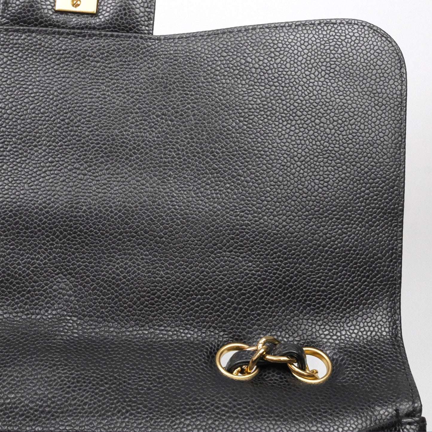 Chanel Jumbo Single Flap Black Caviar Gold Hardware⁣⁣