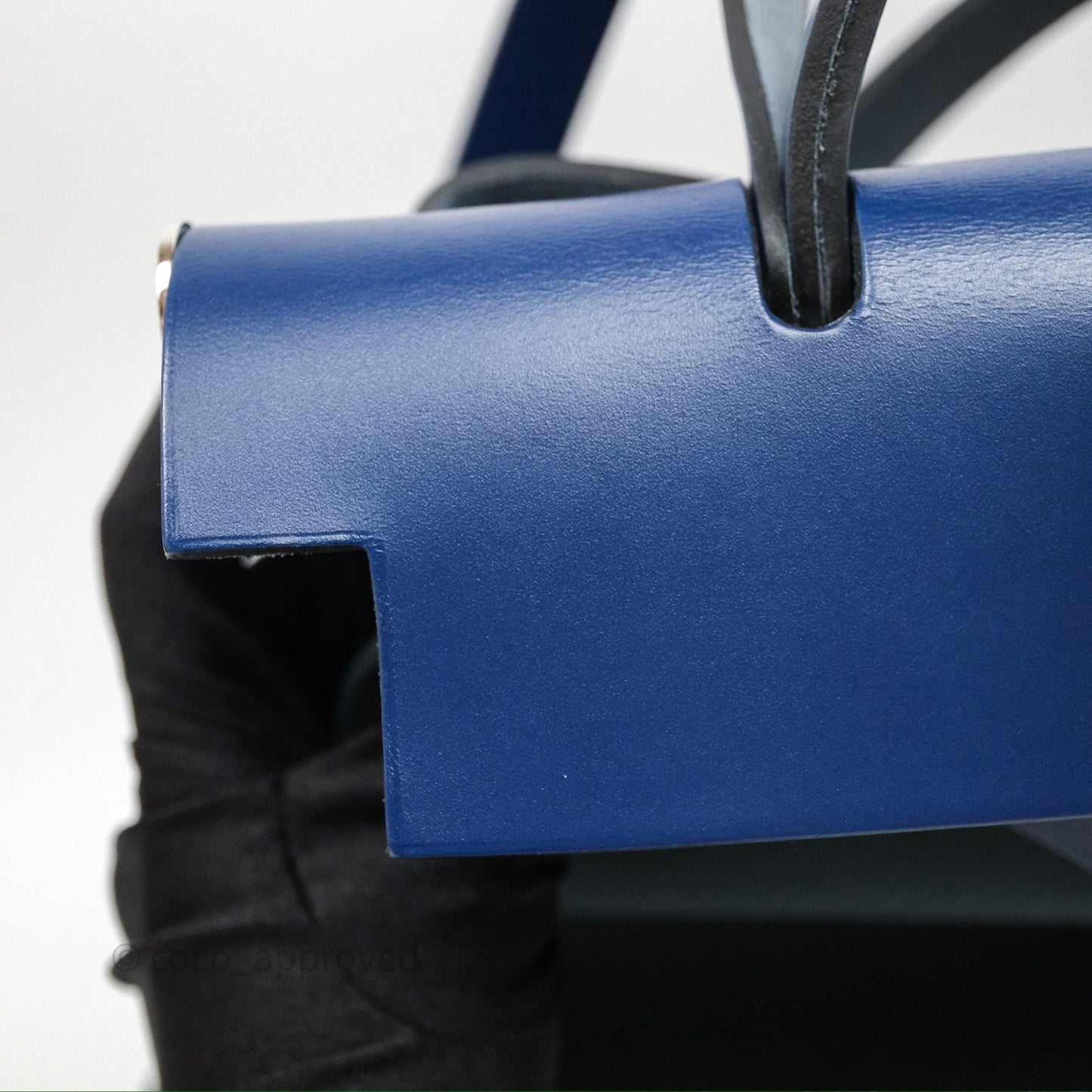 Hermes Herbag 31 Vert Cypres 6O/ Bleu Saphir 73 Palladium Hardware