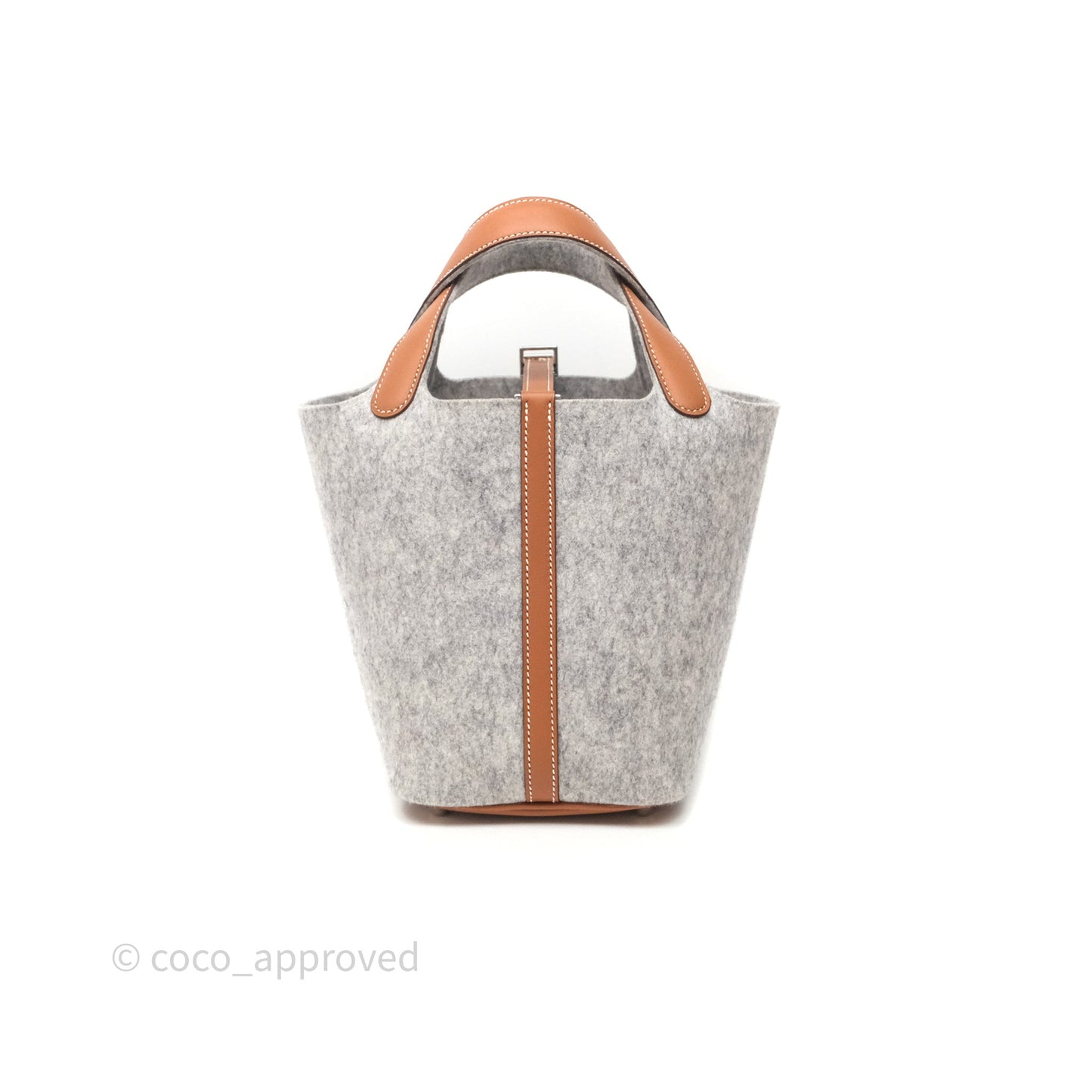 Hermès Picotin 18 Gris Clair/ Gold Wool Feutre Swift Palladium Hardware