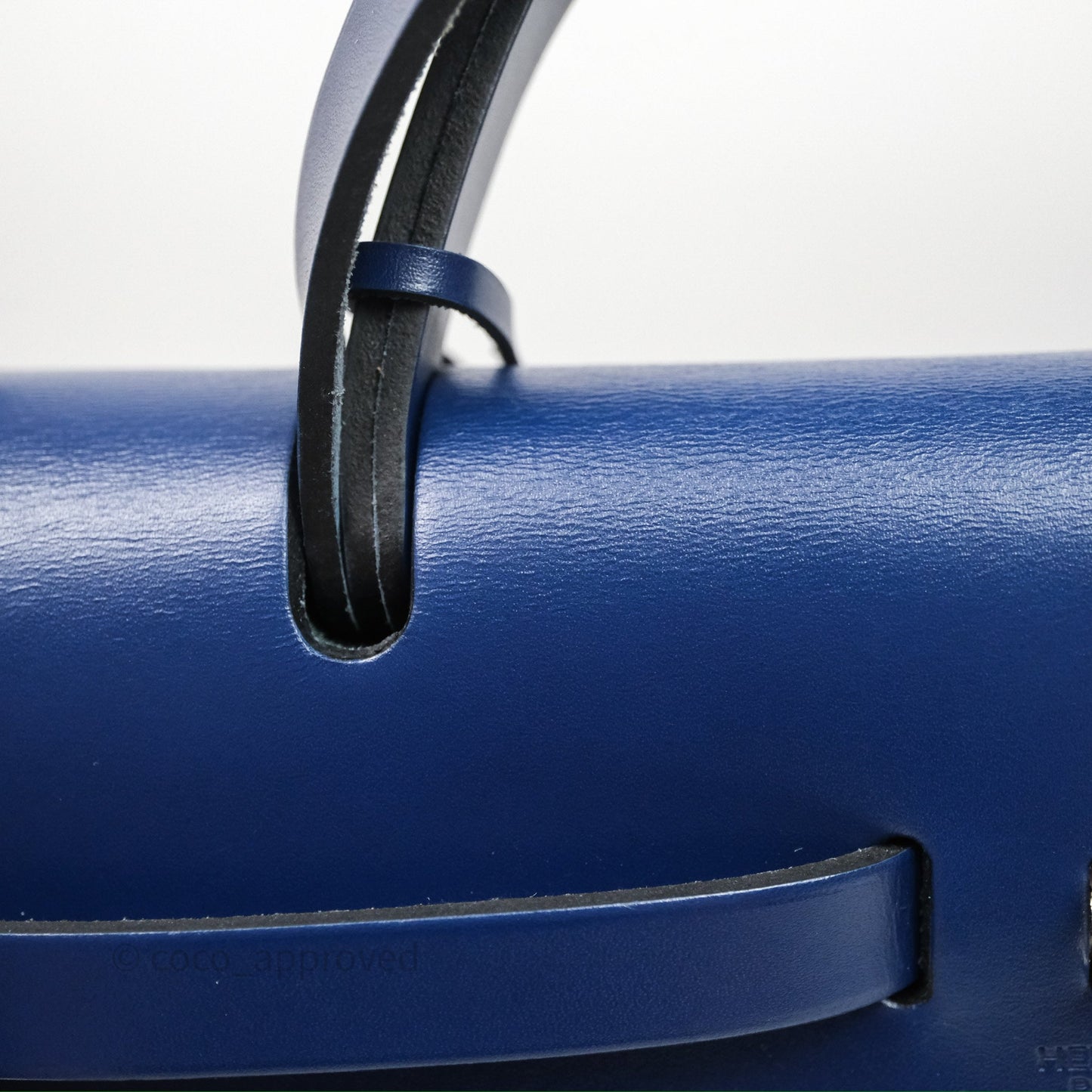 Hermes Herbag 31 Vert Cypres 6O/ Bleu Saphir 73 Palladium Hardware