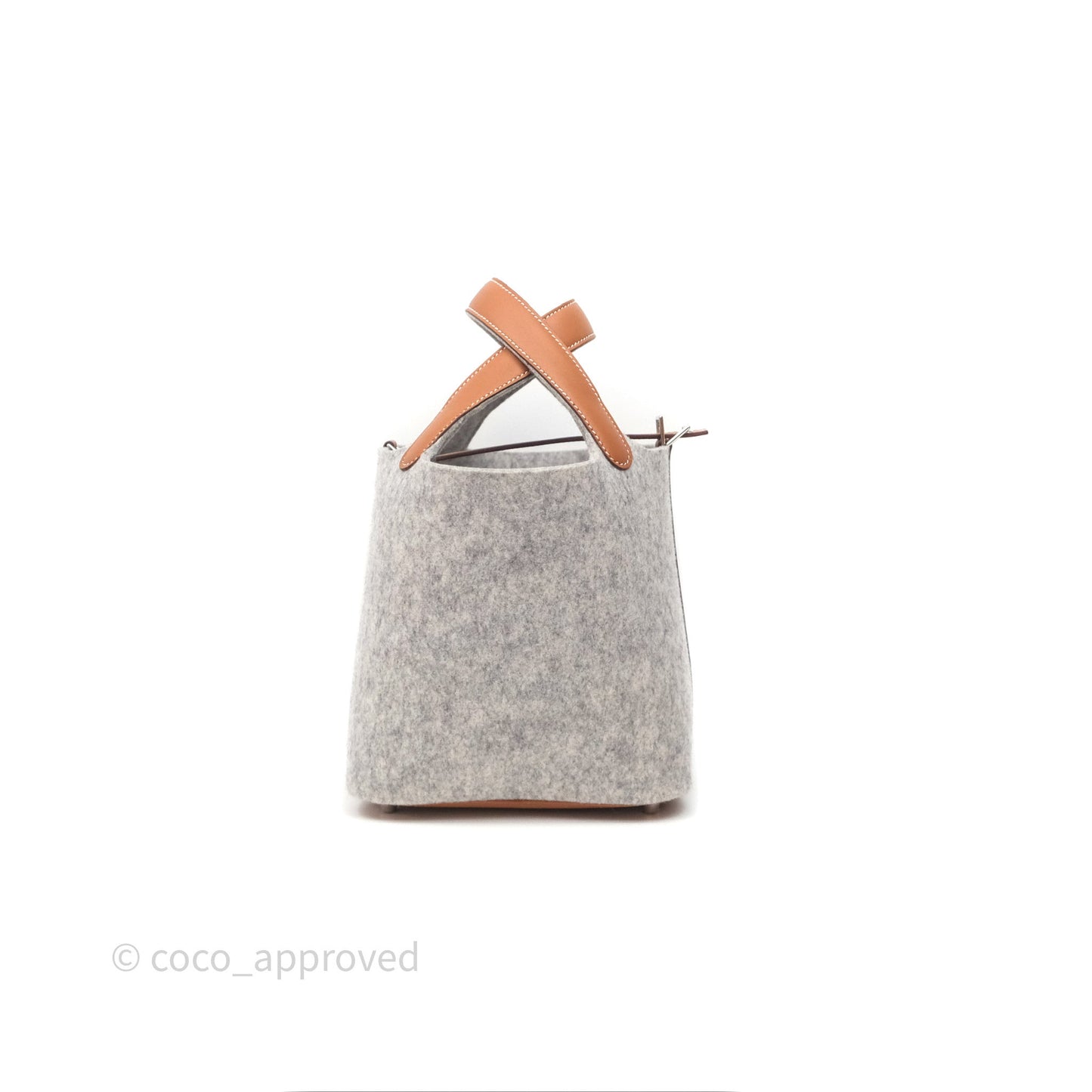 Hermès Picotin 18 Gris Clair/ Gold Wool Feutre Swift Palladium Hardware
