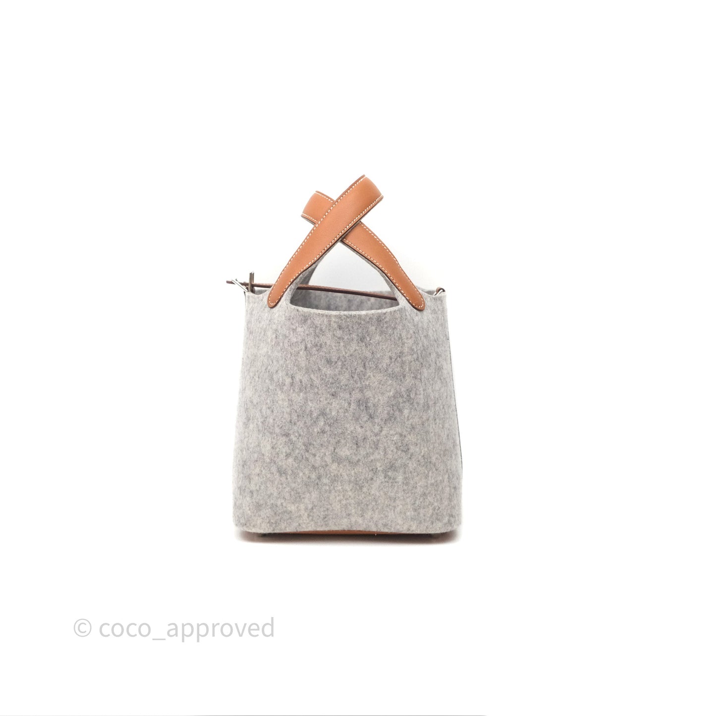 Hermès Picotin 18 Gris Clair/ Gold Wool Feutre Swift Palladium Hardware