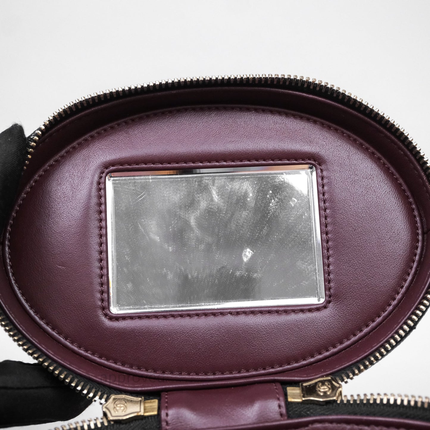 Chanel Quilted Top Handle Vanity Case Black Caviar Gold Hardware