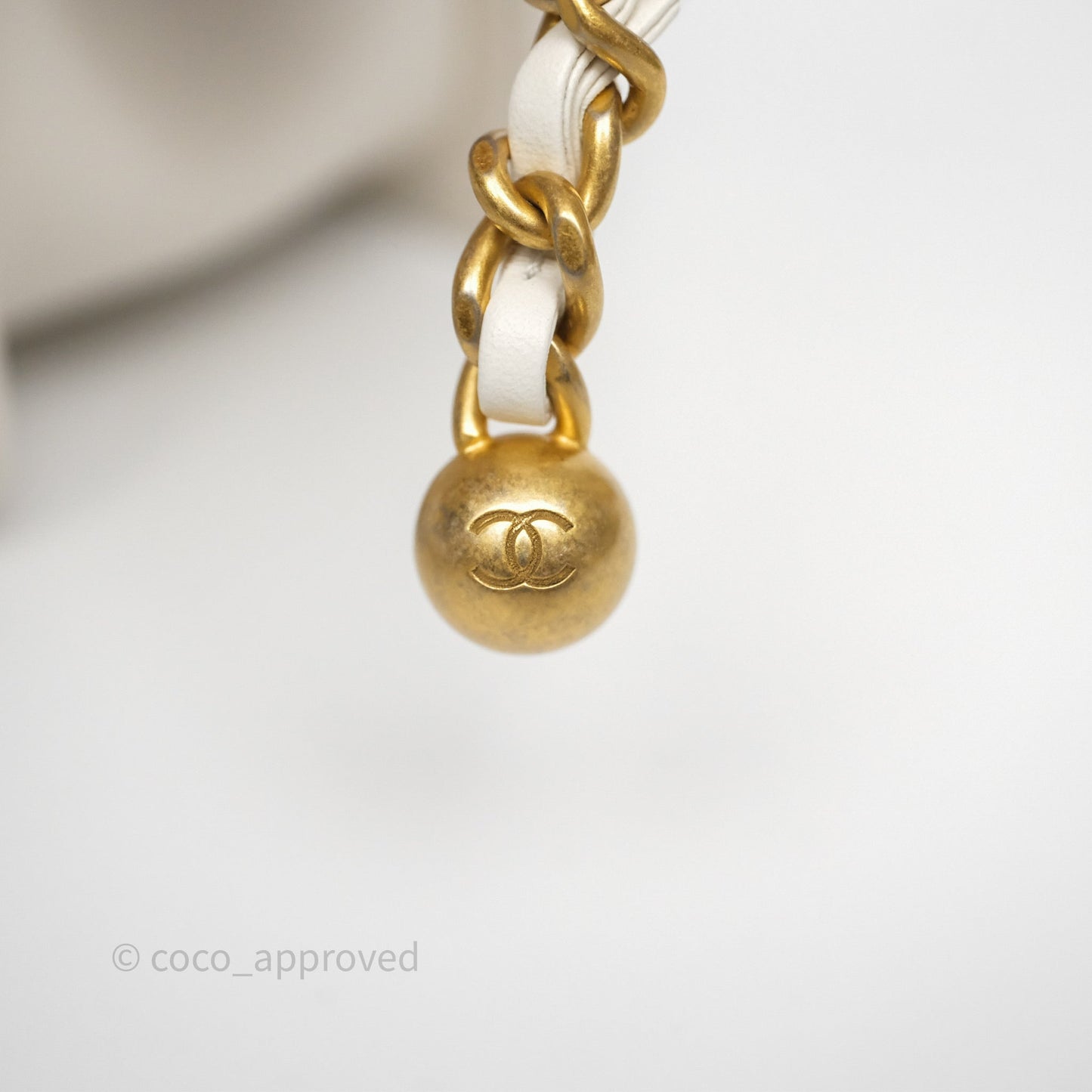 Chanel Quilted Mini Perfect Fit Adjustable White Calfskin Gold Hardware