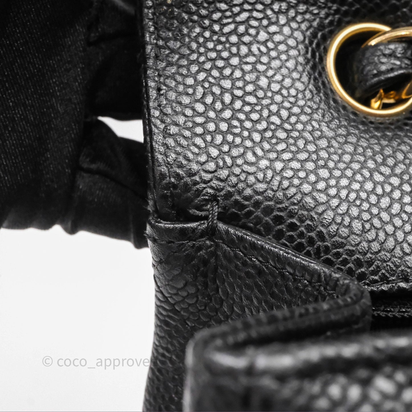 Chanel Jumbo Single Flap Black Caviar Gold Hardware⁣⁣