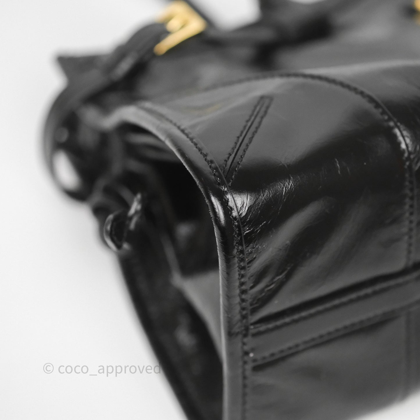 Prada Bonnie Medium Leather Handbag Black