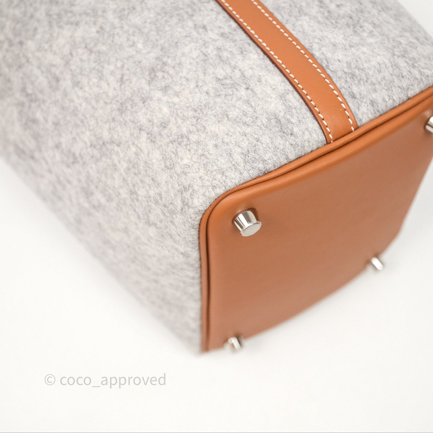Hermès Picotin 18 Gris Clair/ Gold Wool Feutre Swift Palladium Hardware