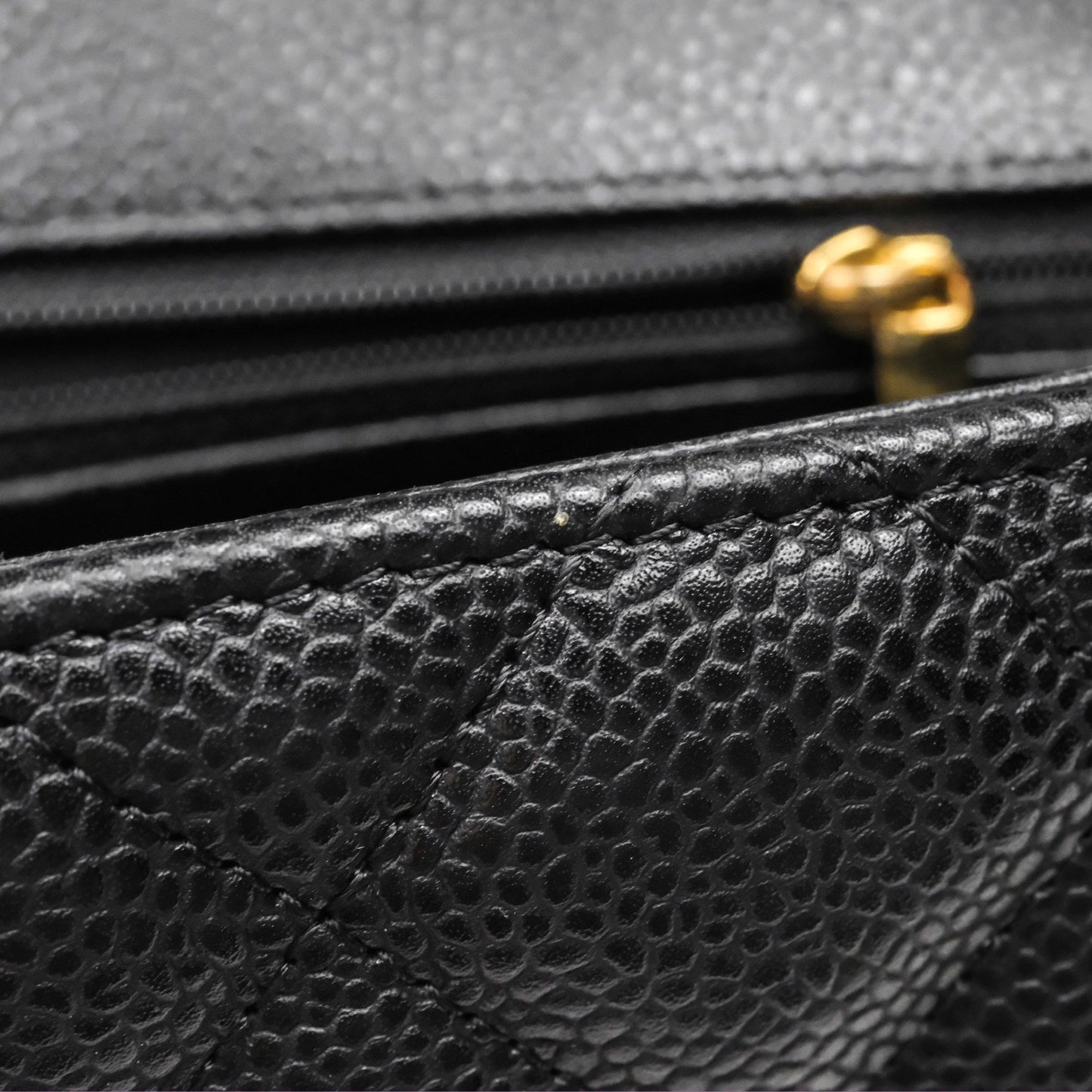 Chanel Jumbo Single Flap Black Caviar Gold Hardware⁣⁣