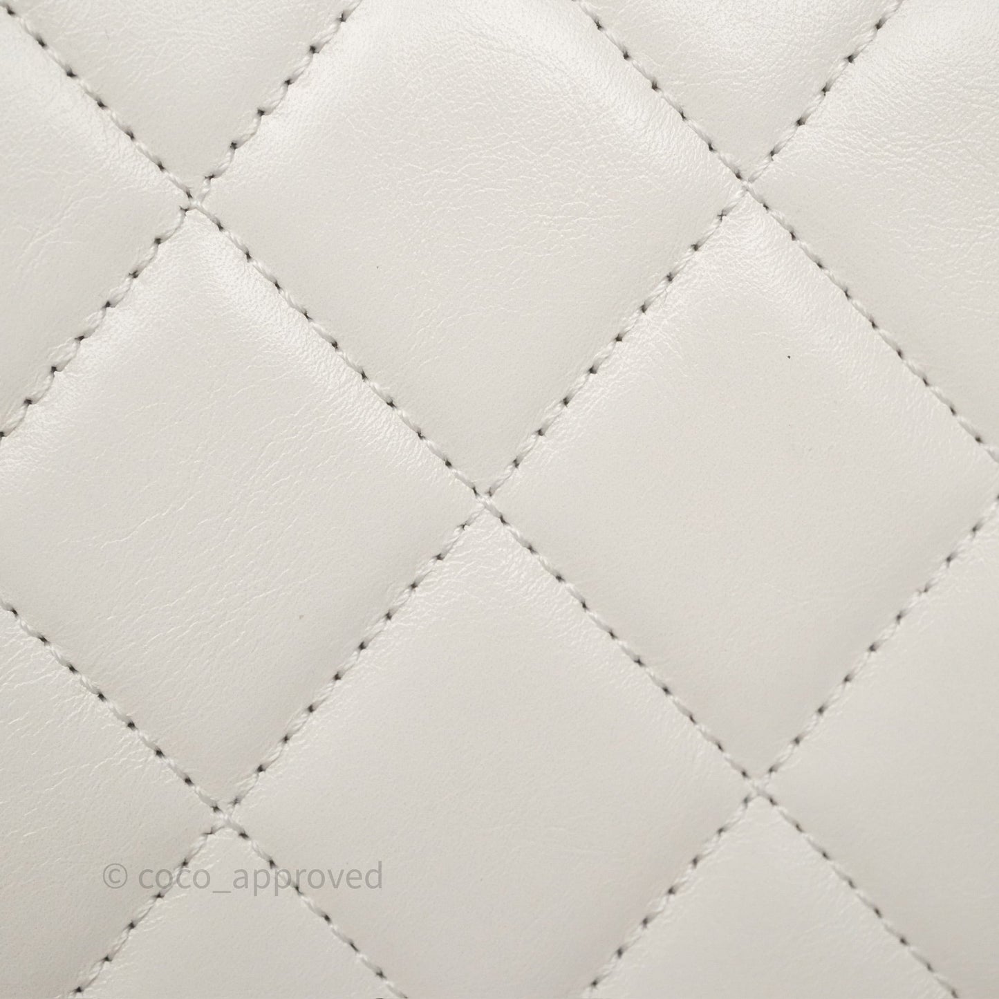 Chanel Quilted Mini Perfect Fit Adjustable White Calfskin Gold Hardware