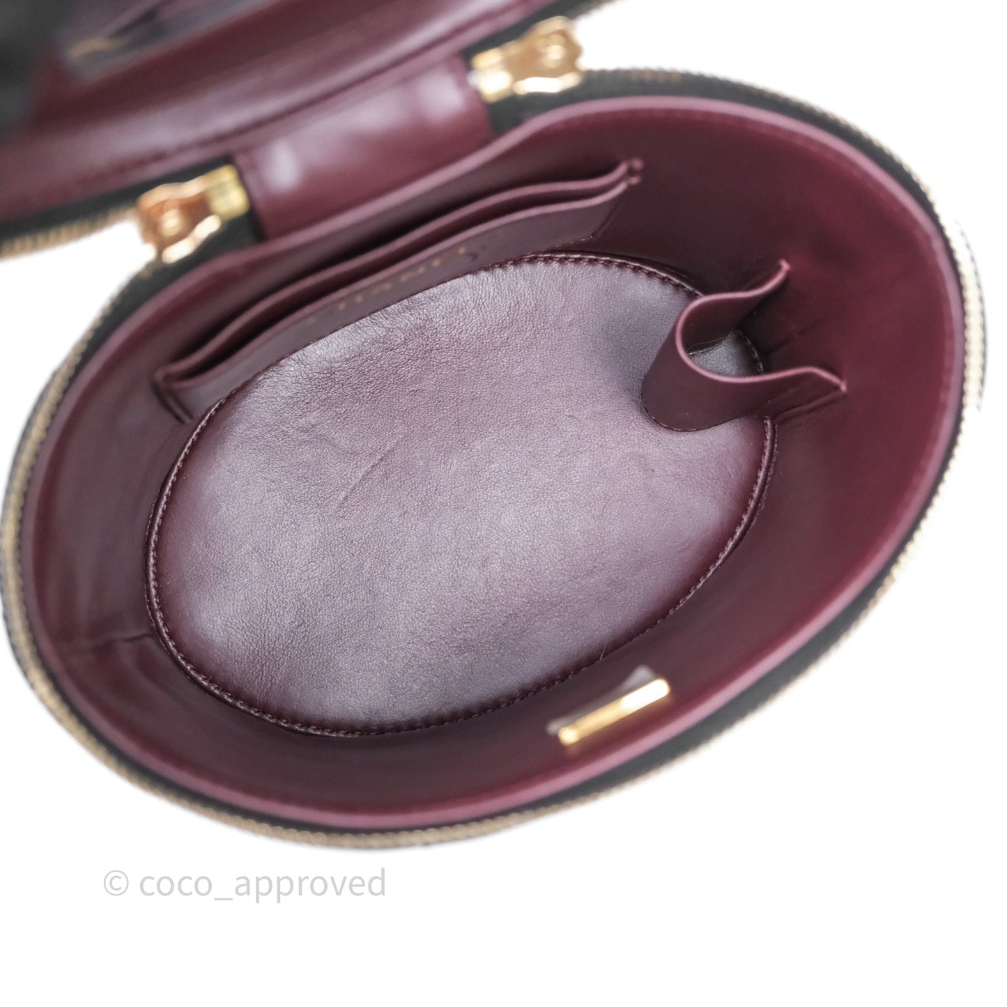 Chanel Quilted Top Handle Vanity Case Black Caviar Gold Hardware