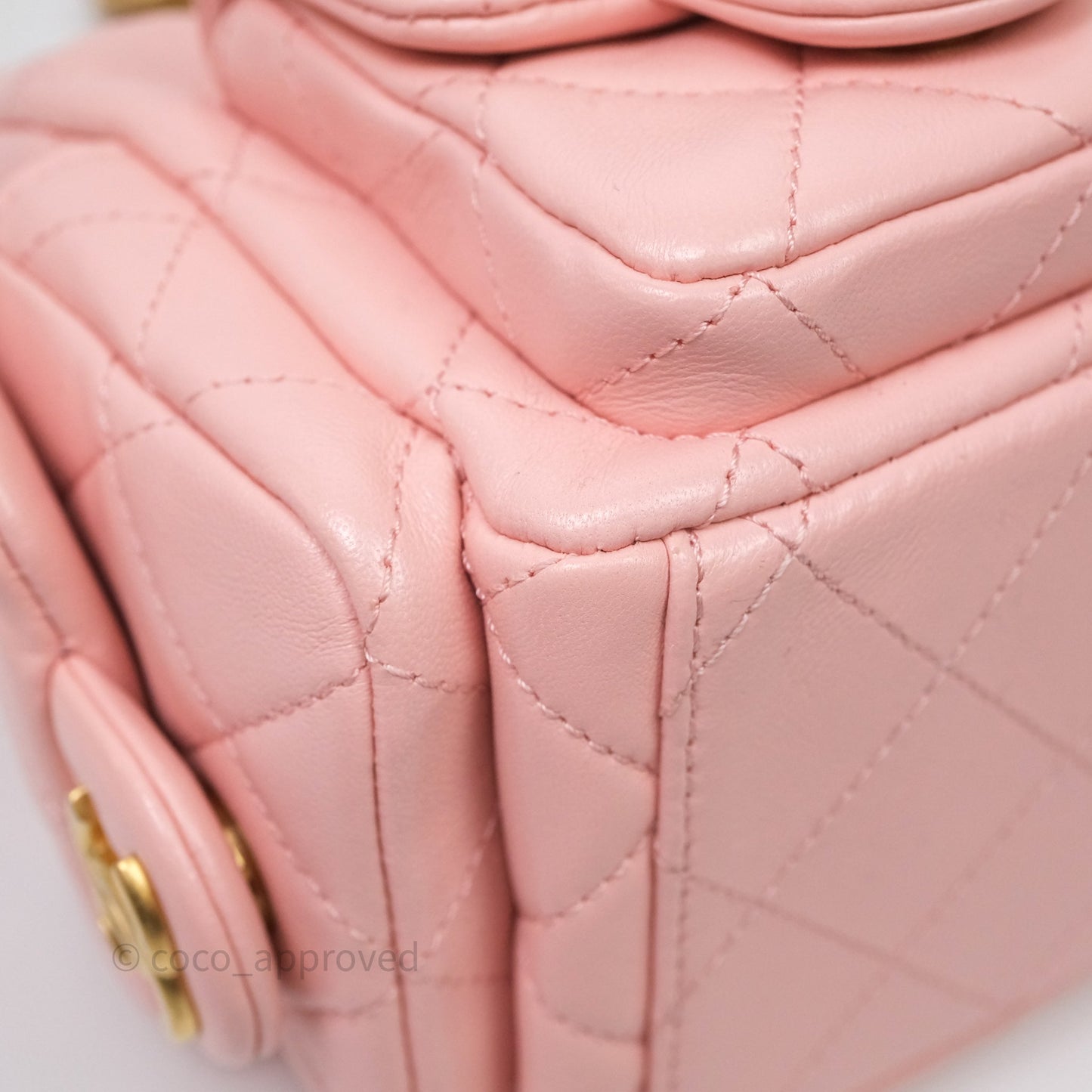 Chanel Small Quilted Trendy Double Pocket Hobo Pink Lambskin Aged Gold Hardware