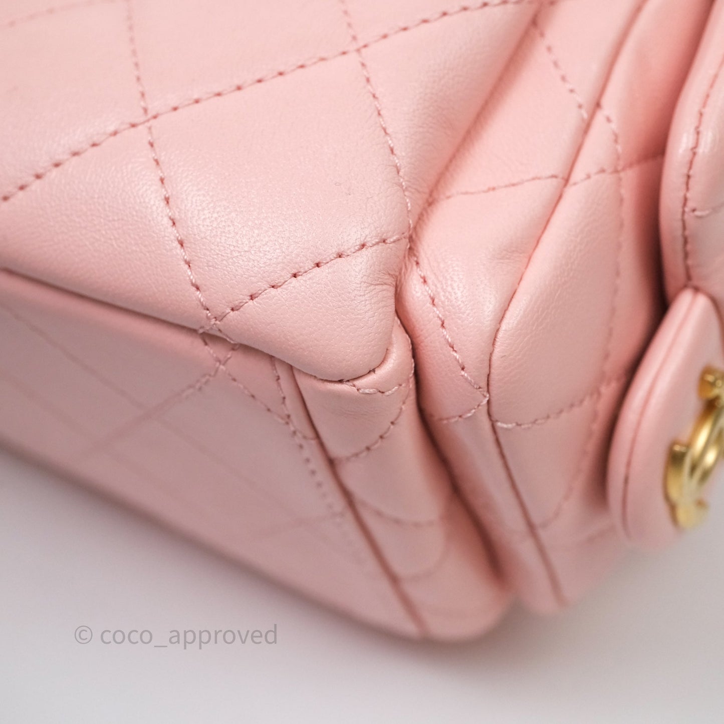 Chanel Small Quilted Trendy Double Pocket Hobo Pink Lambskin Aged Gold Hardware