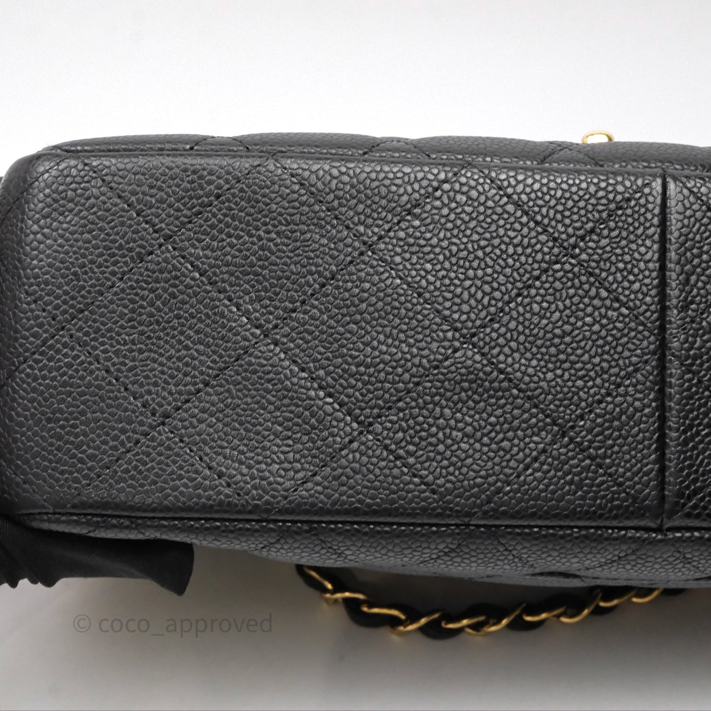 Chanel Jumbo Single Flap Black Caviar Gold Hardware⁣⁣