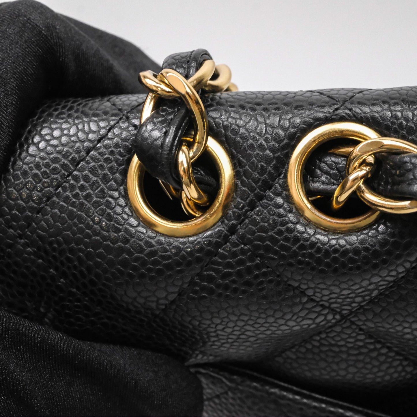 Chanel Jumbo Single Flap Black Caviar Gold Hardware⁣⁣