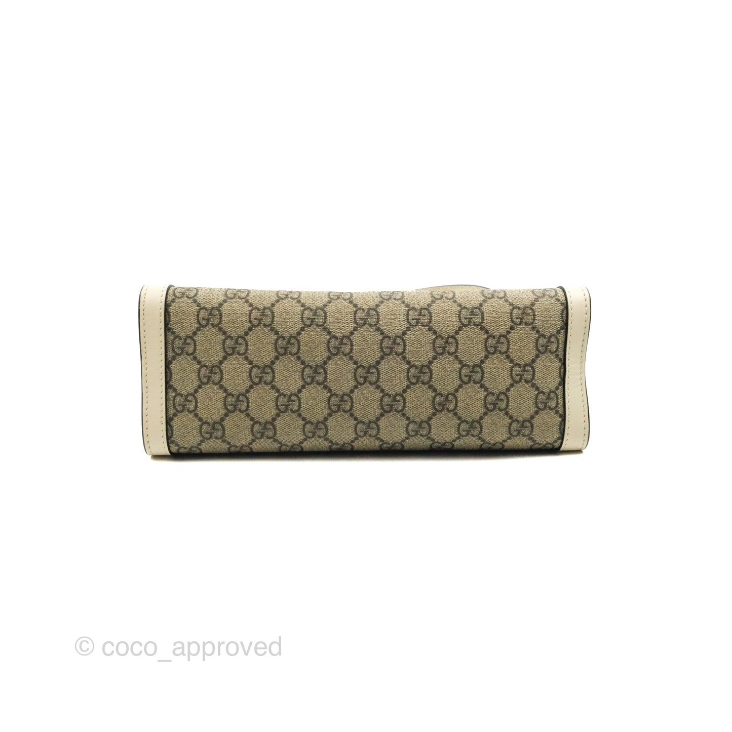 Gucci Small Padlock Shoulder Bag GG Supreme Canvas White