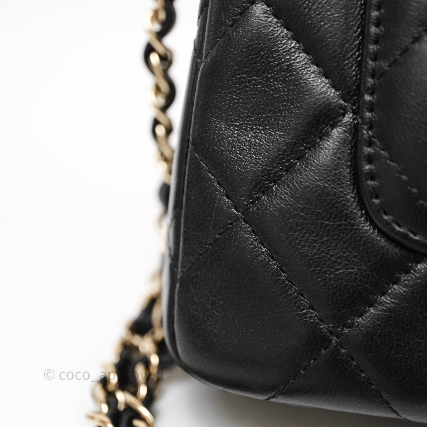 Chanel Camera Bag Black Lambskin Gold Hardware 25C